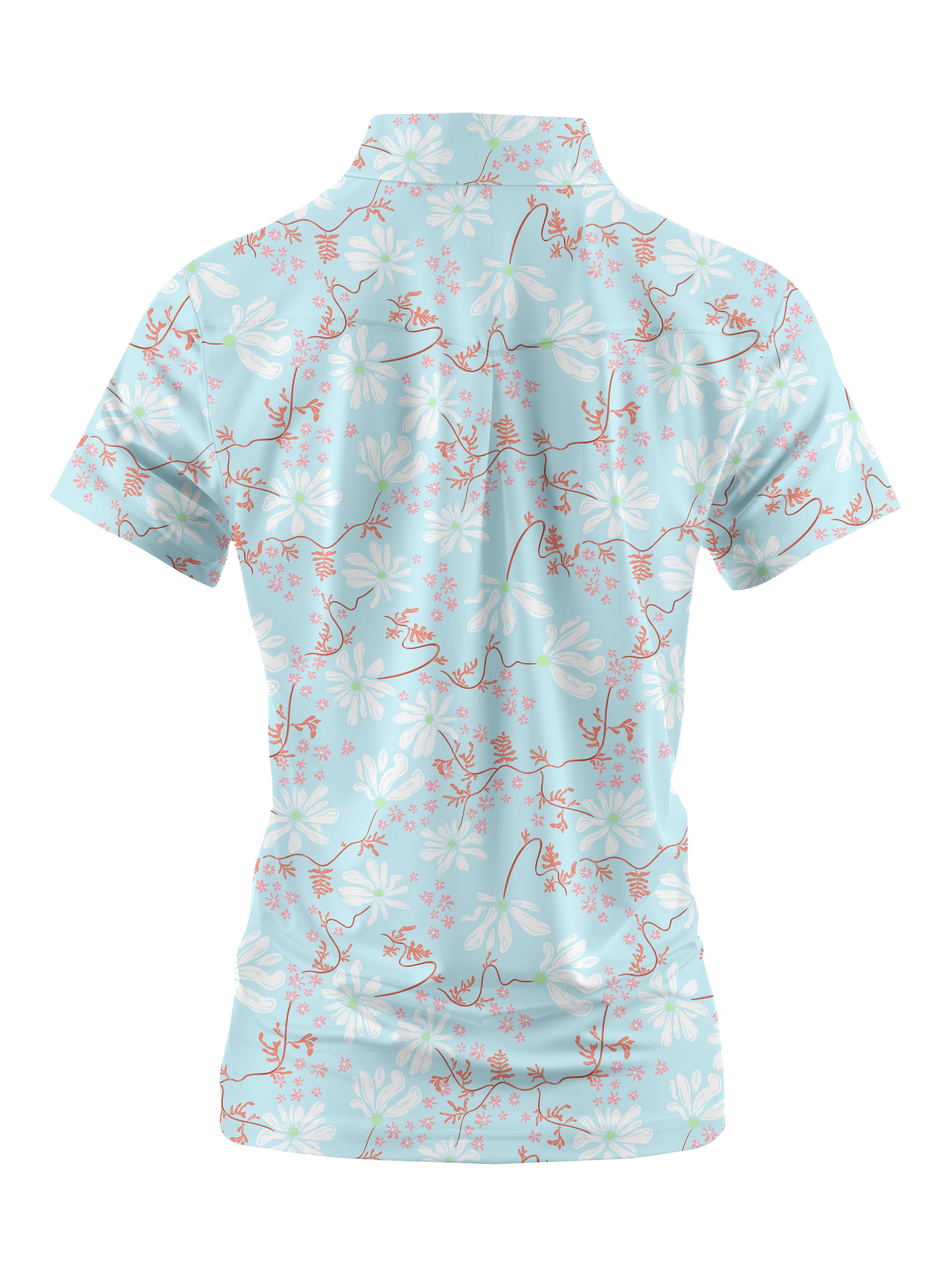 Cherryswing Women's Spring Blossom Short Sleeve Golf Shirt