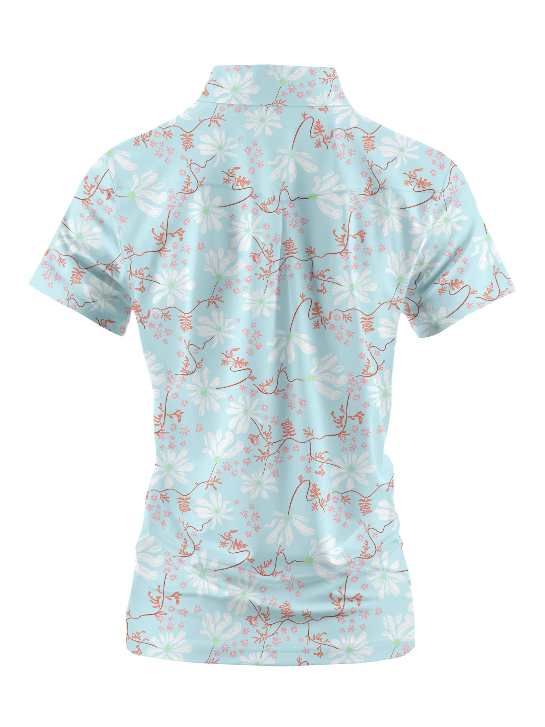 Cherryswing Women's Spring Blossom Short Sleeve Golf Shirt