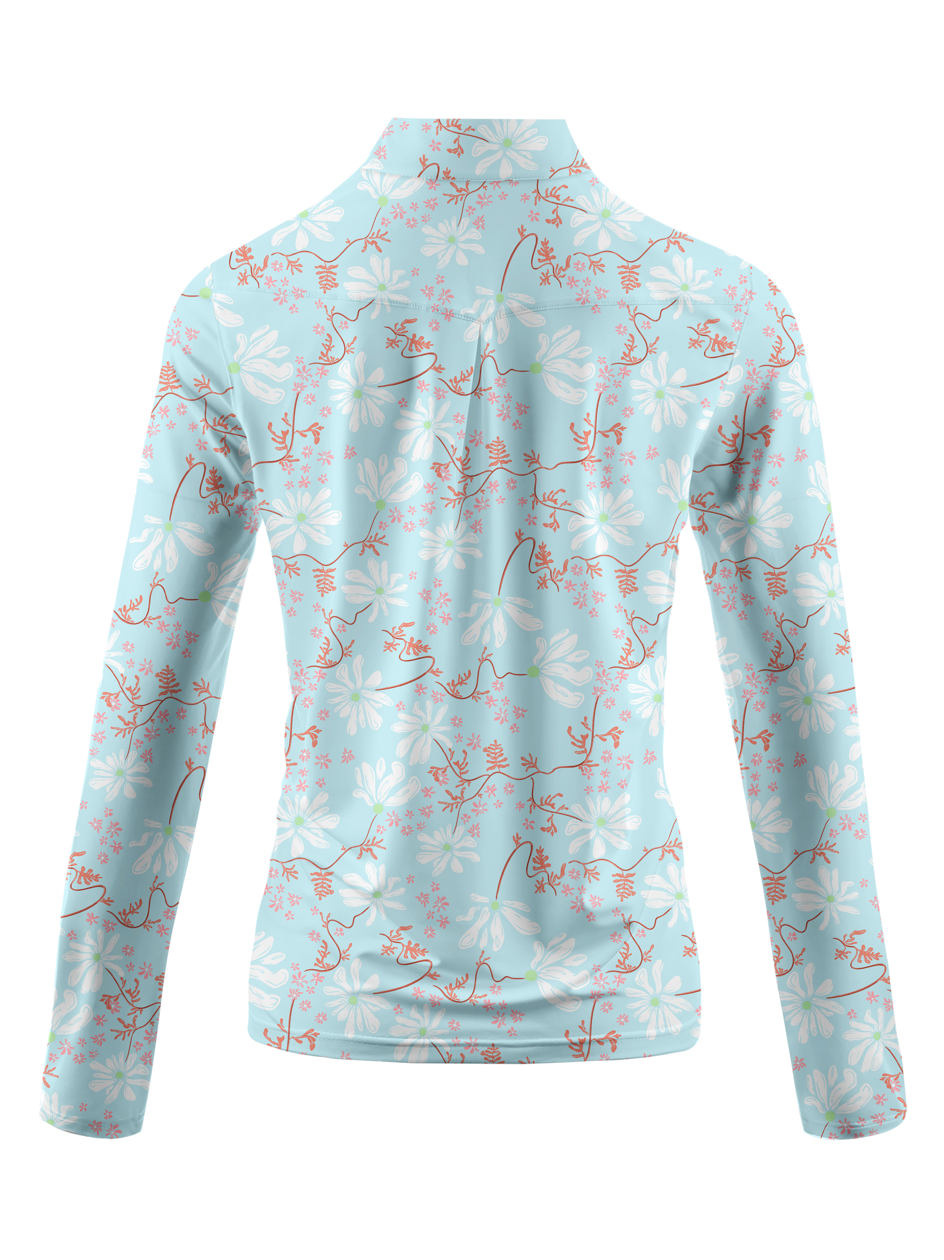 Cherryswing Women's Spring Blossom Long Sleeve Golf Shirt