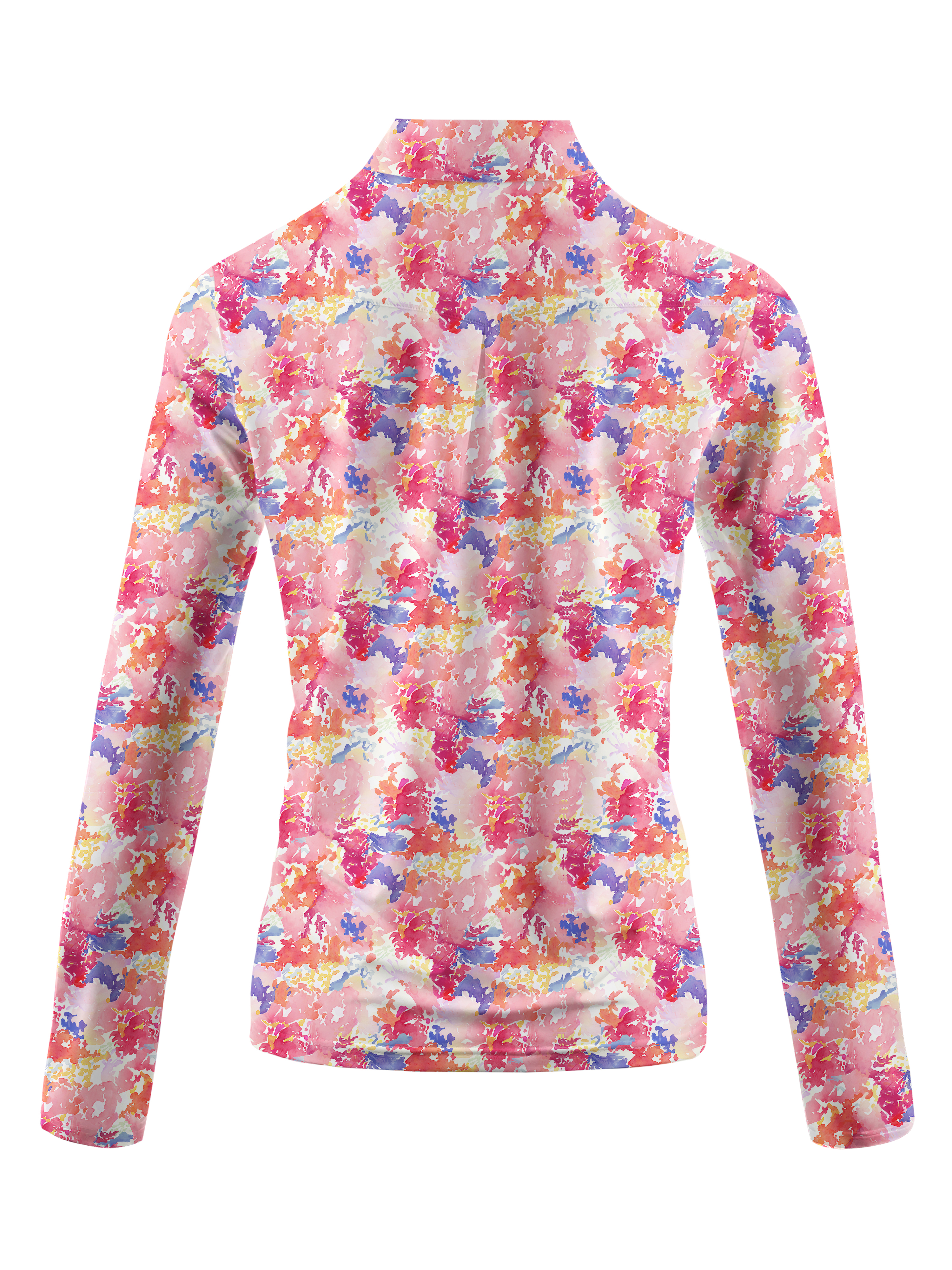 Cherryswing Women's Riot Of Colors Long Sleeve Golf Shirt