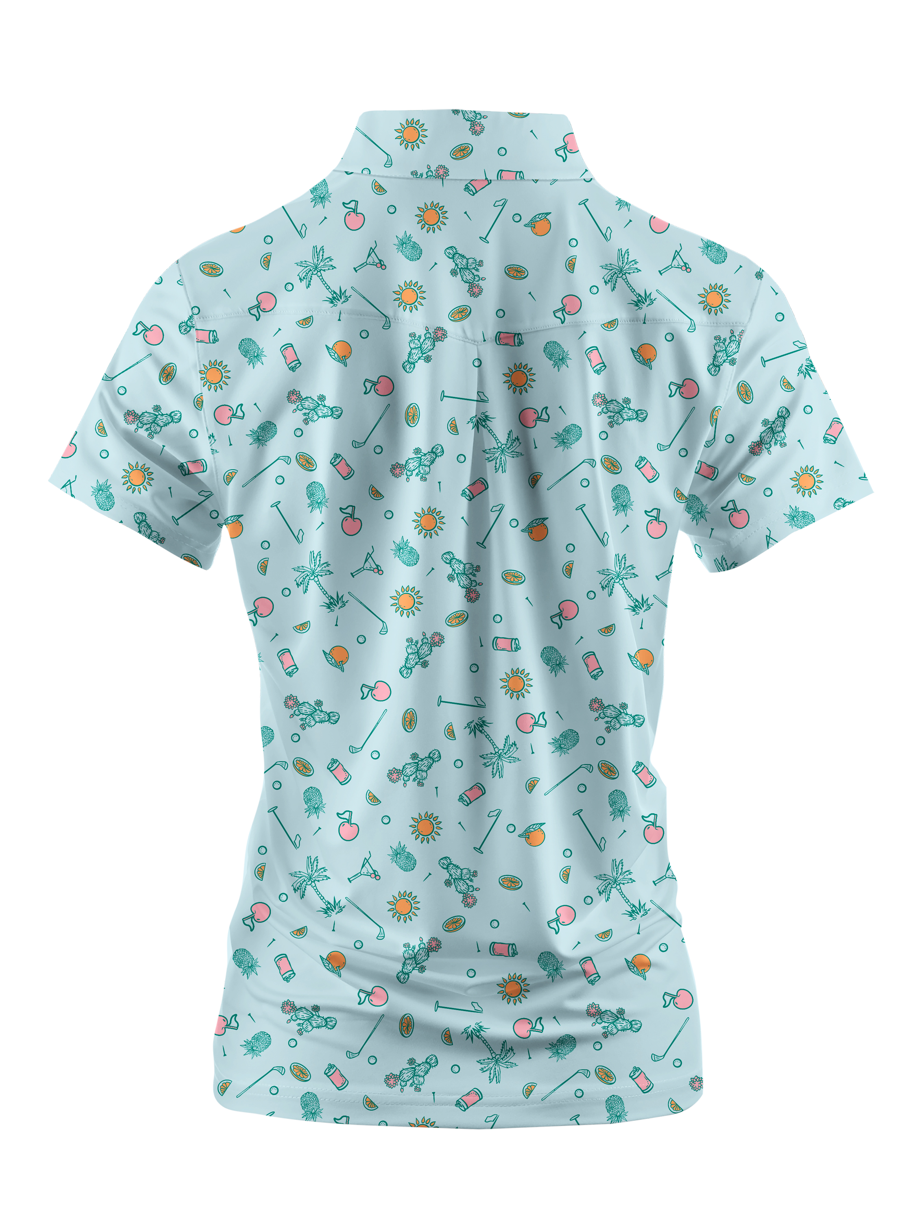 Cherryswing Women's Tropical Vacation Short Sleeve Golf Shirt