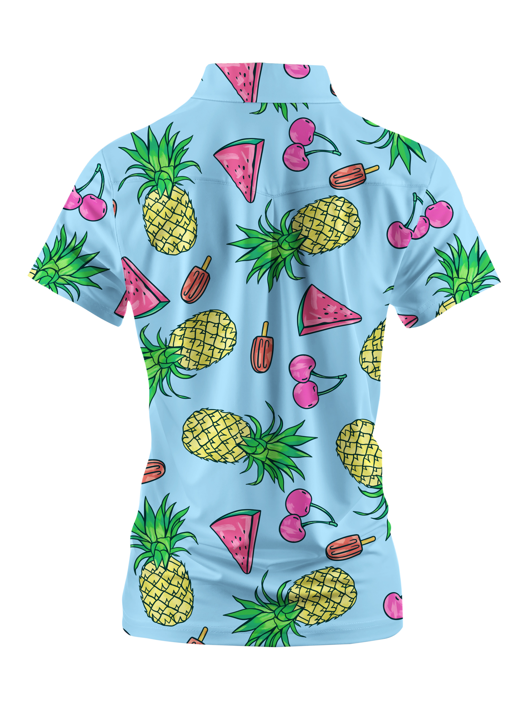 Cherryswing Women's Fruit Print Short Sleeve Golf Shirt