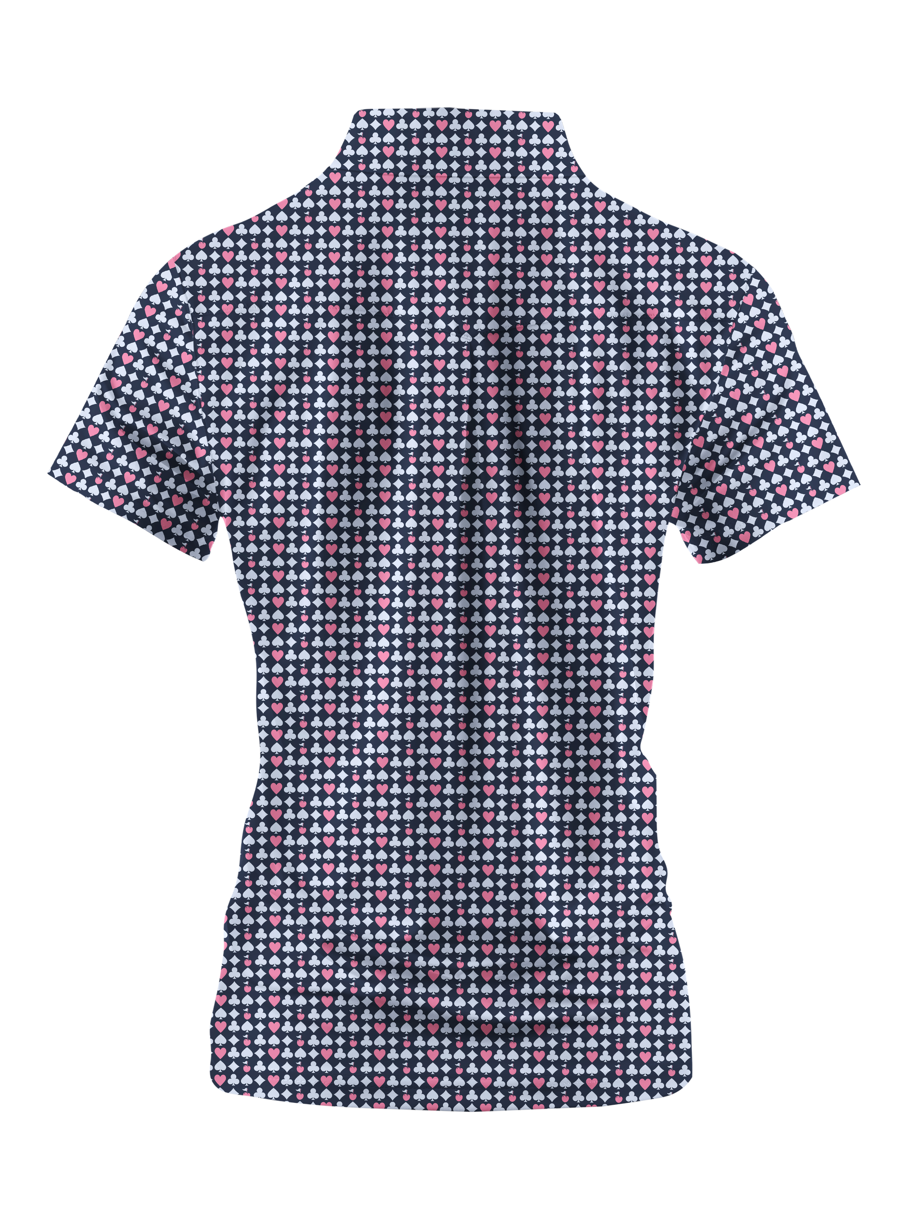 Cherryswing Women's Poker Print Short Sleeve Golf Shirt