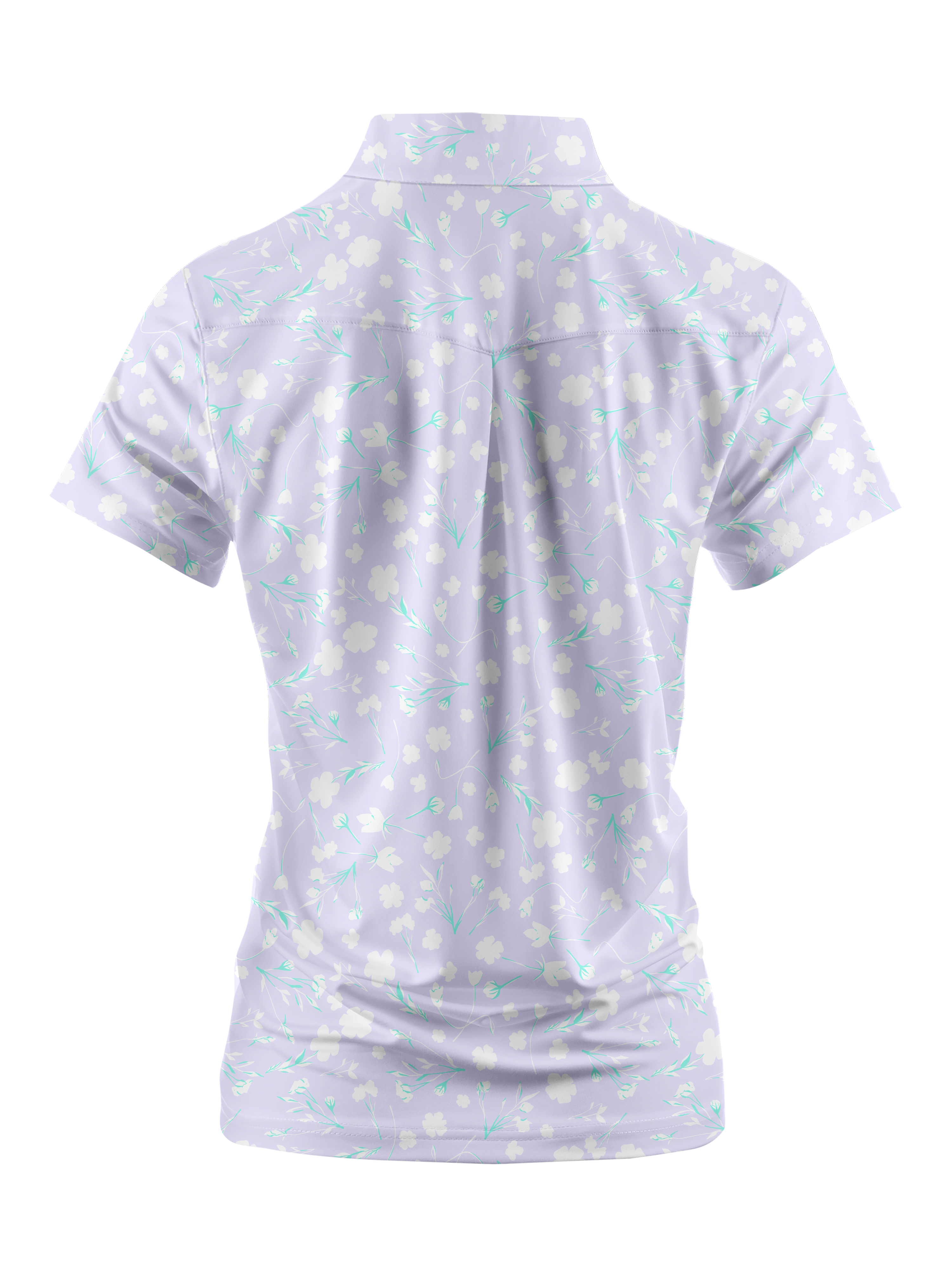 Cherryswing Women's Lavender in Full Bloom Short Sleeve Golf Shirt