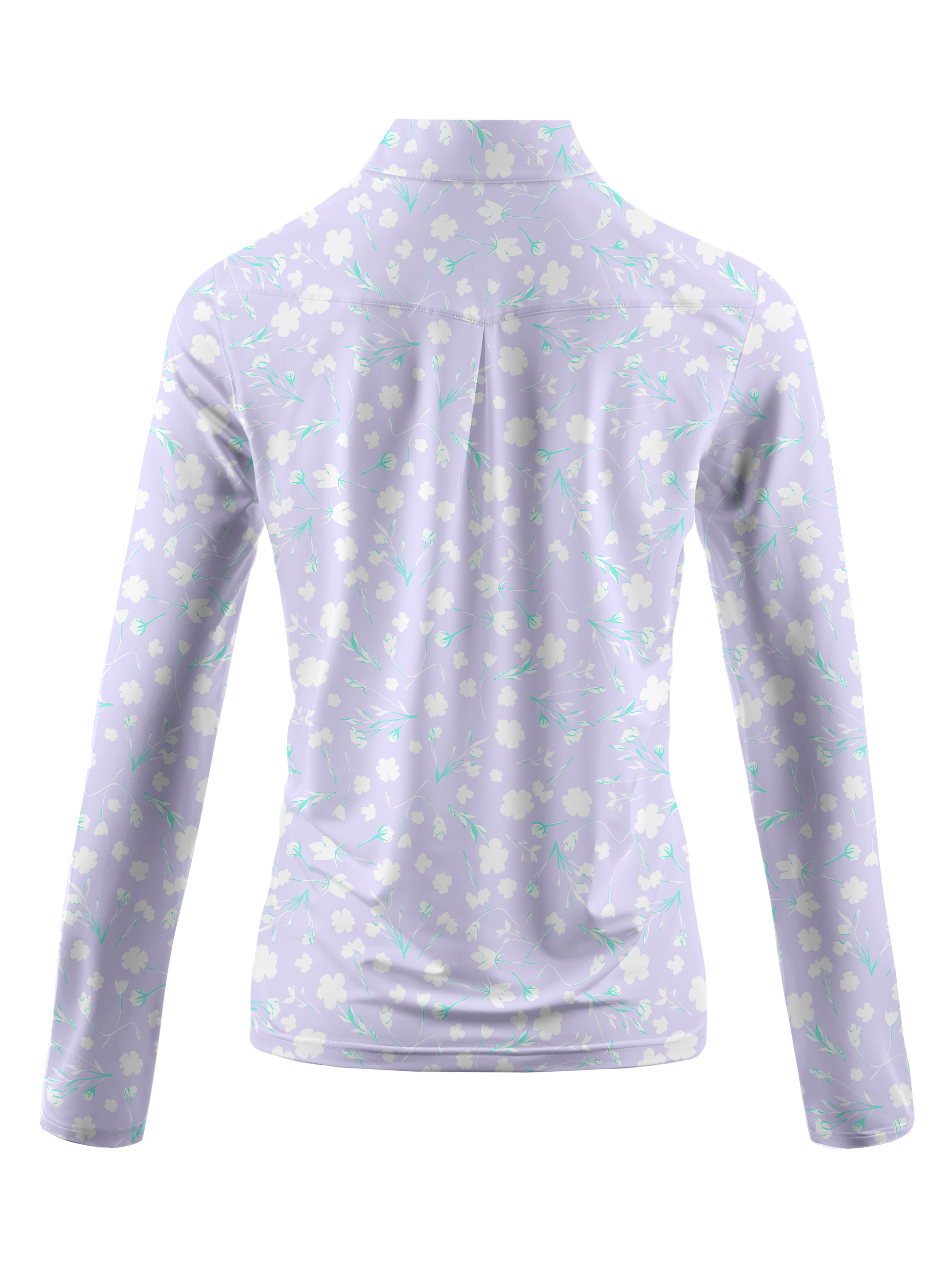Cherryswing Women's Lavender in Full Bloom Long Sleeve Golf Shirt
