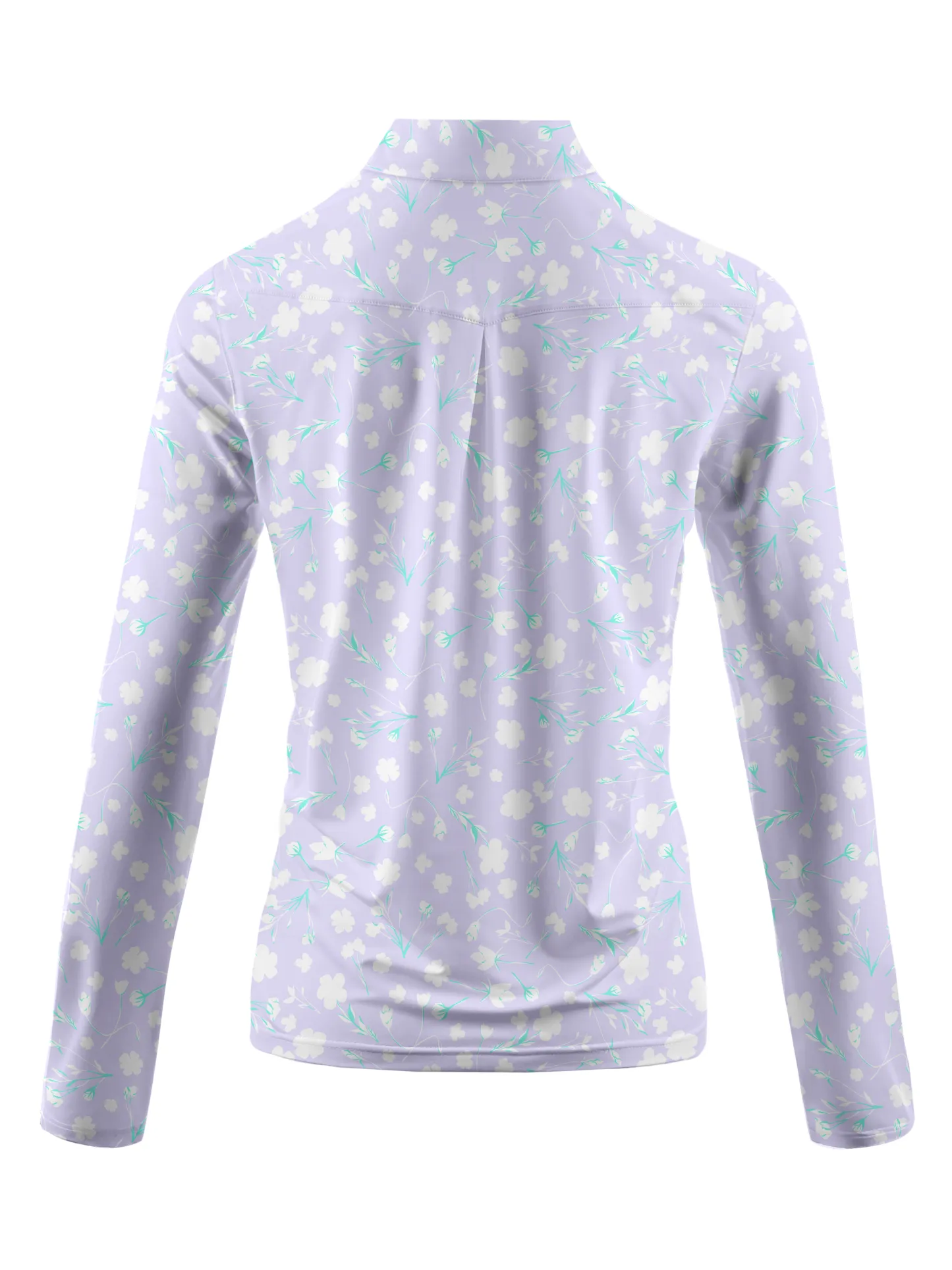 Cherryswing Women's Lavender in Full Bloom Long Sleeve Golf Shirt