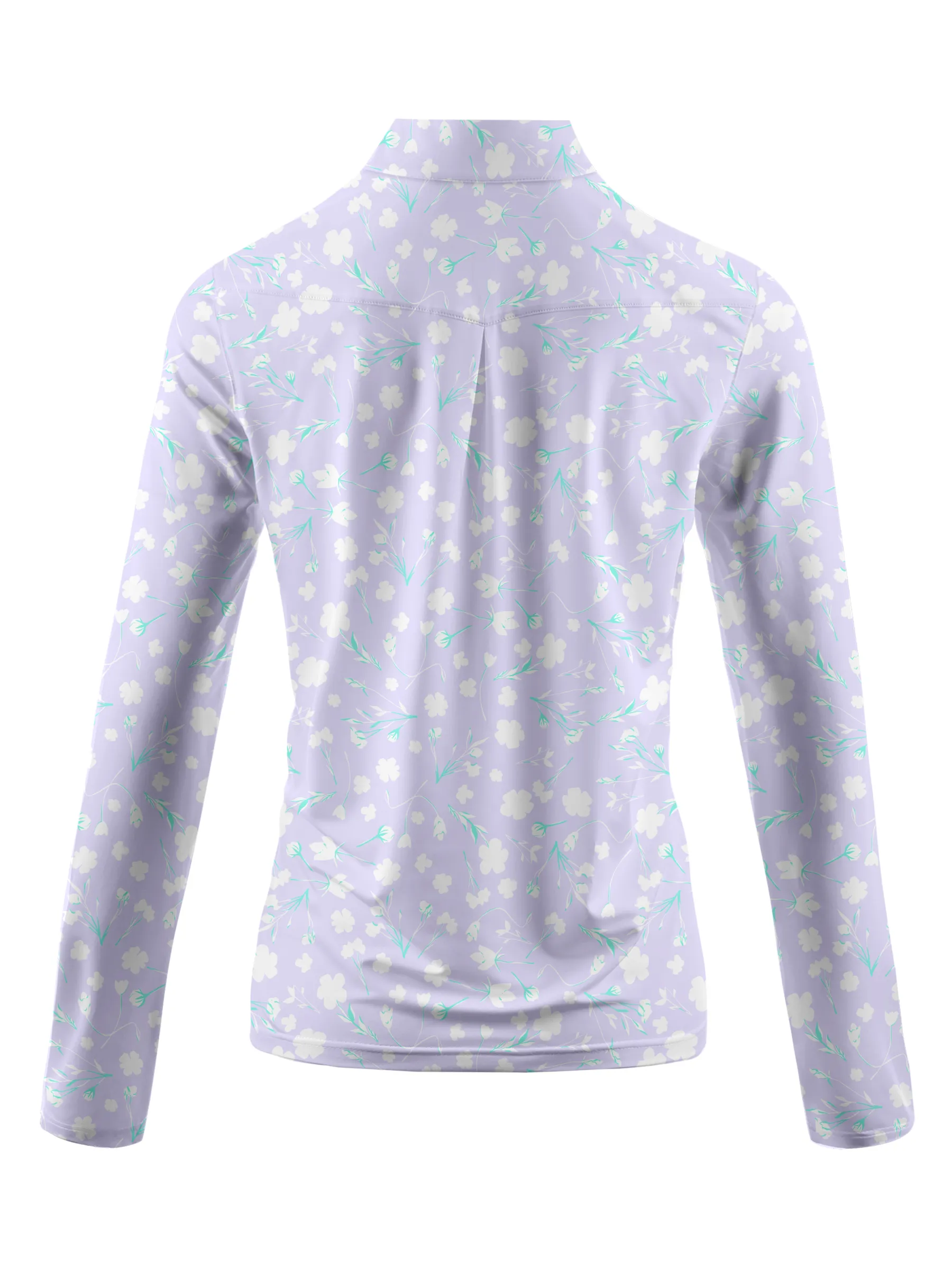 Cherryswing Women's Lavender in Full Bloom Long Sleeve Golf Shirt