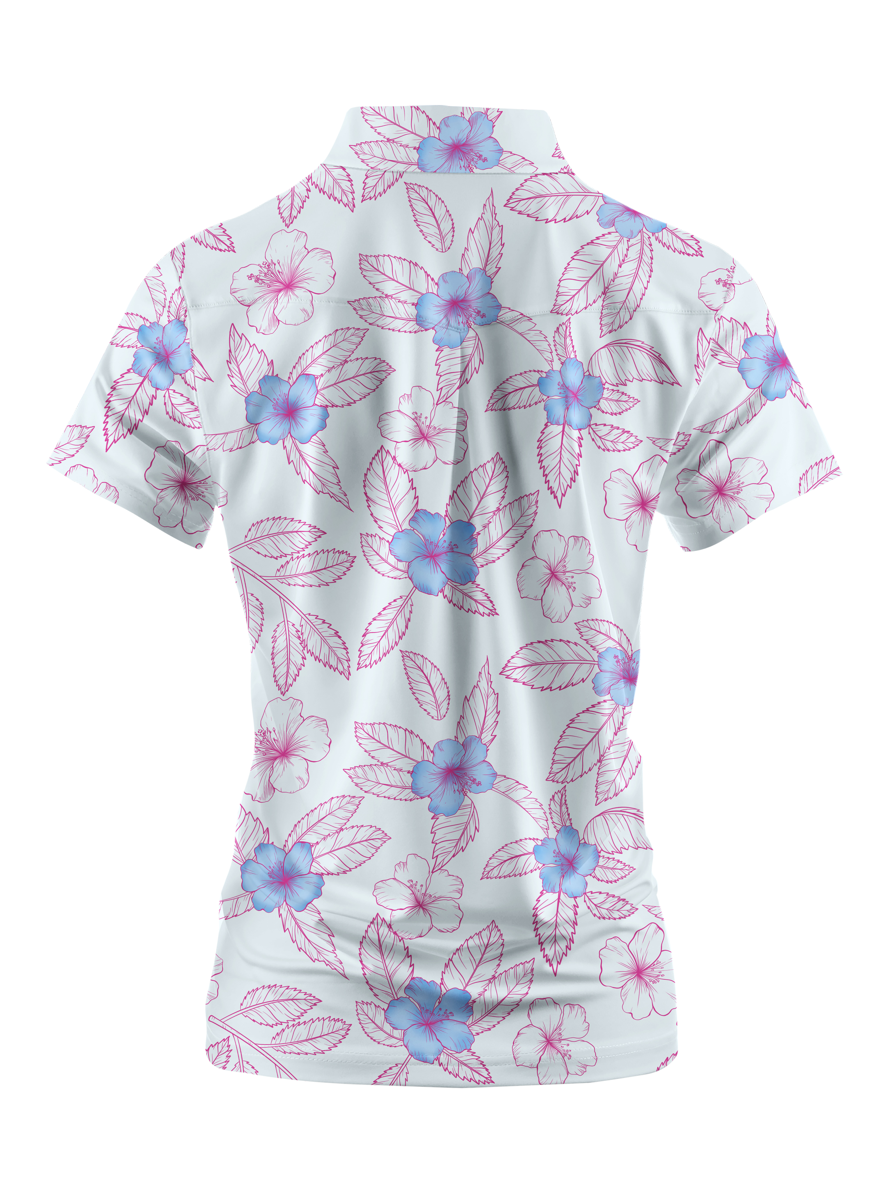 Cherryswing Women's Flowers Golf Short Sleeve Polo Shirt