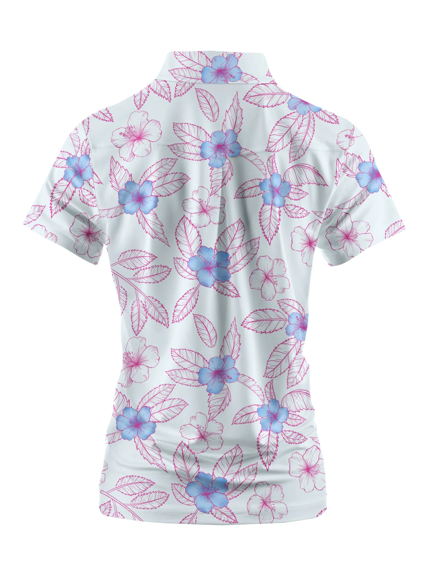 Cherryswing Women's Flowers Golf Short Sleeve Polo Shirt