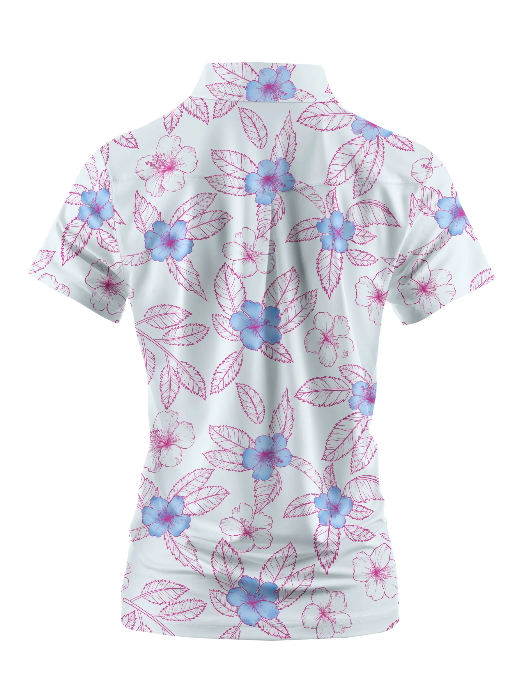 Cherryswing Women's Flowers Golf Short Sleeve Polo Shirt