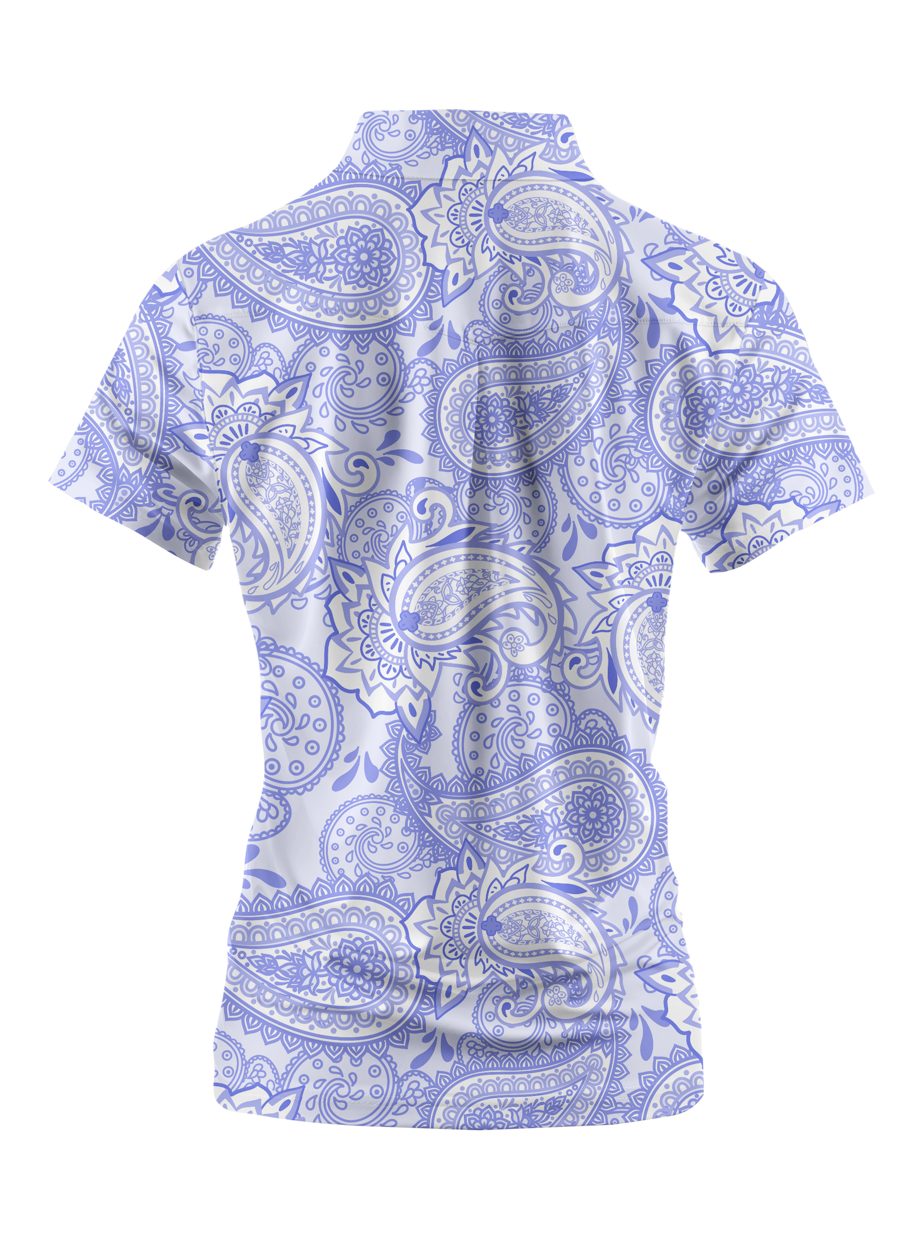 Cherryswing Women's Cashew Flower Golf Short Sleeve Polo Shirt