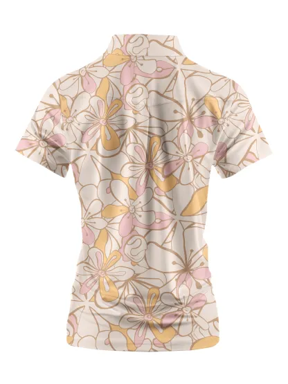 Cherryswing Women's Garden in Spring Golf Short Sleeve Polo Shirt