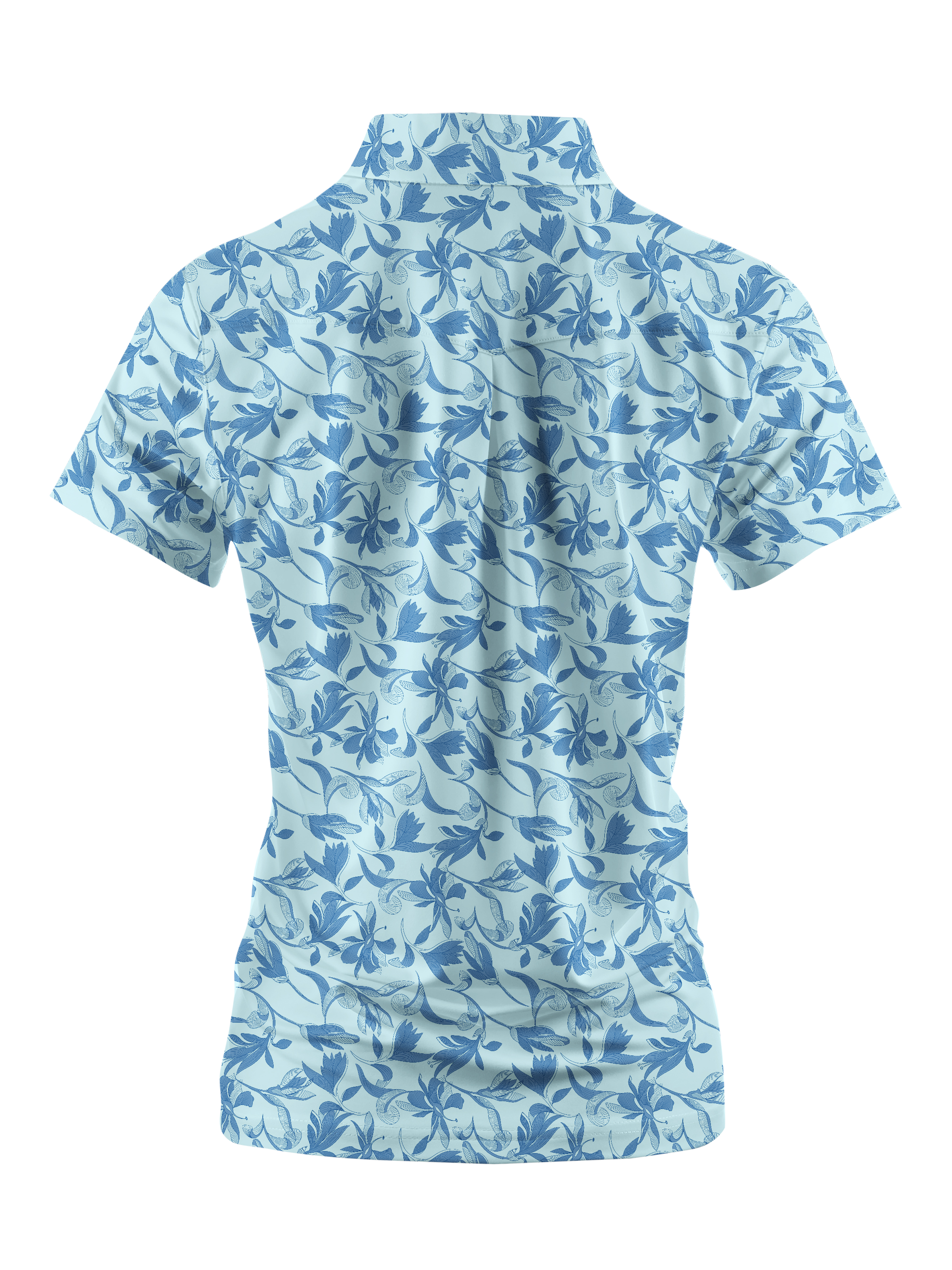 Cherryswing Women's Petal Print Golf Short Sleeve Polo Shirt