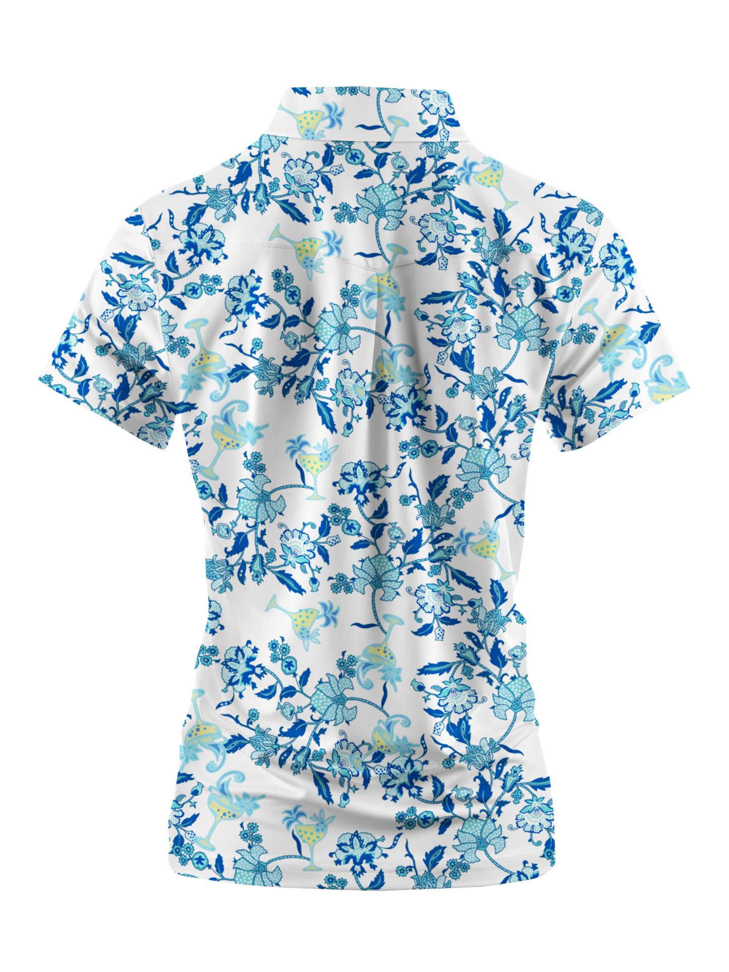 Cherryswing Women's Floral Golf Short Sleeve Polo Shirt