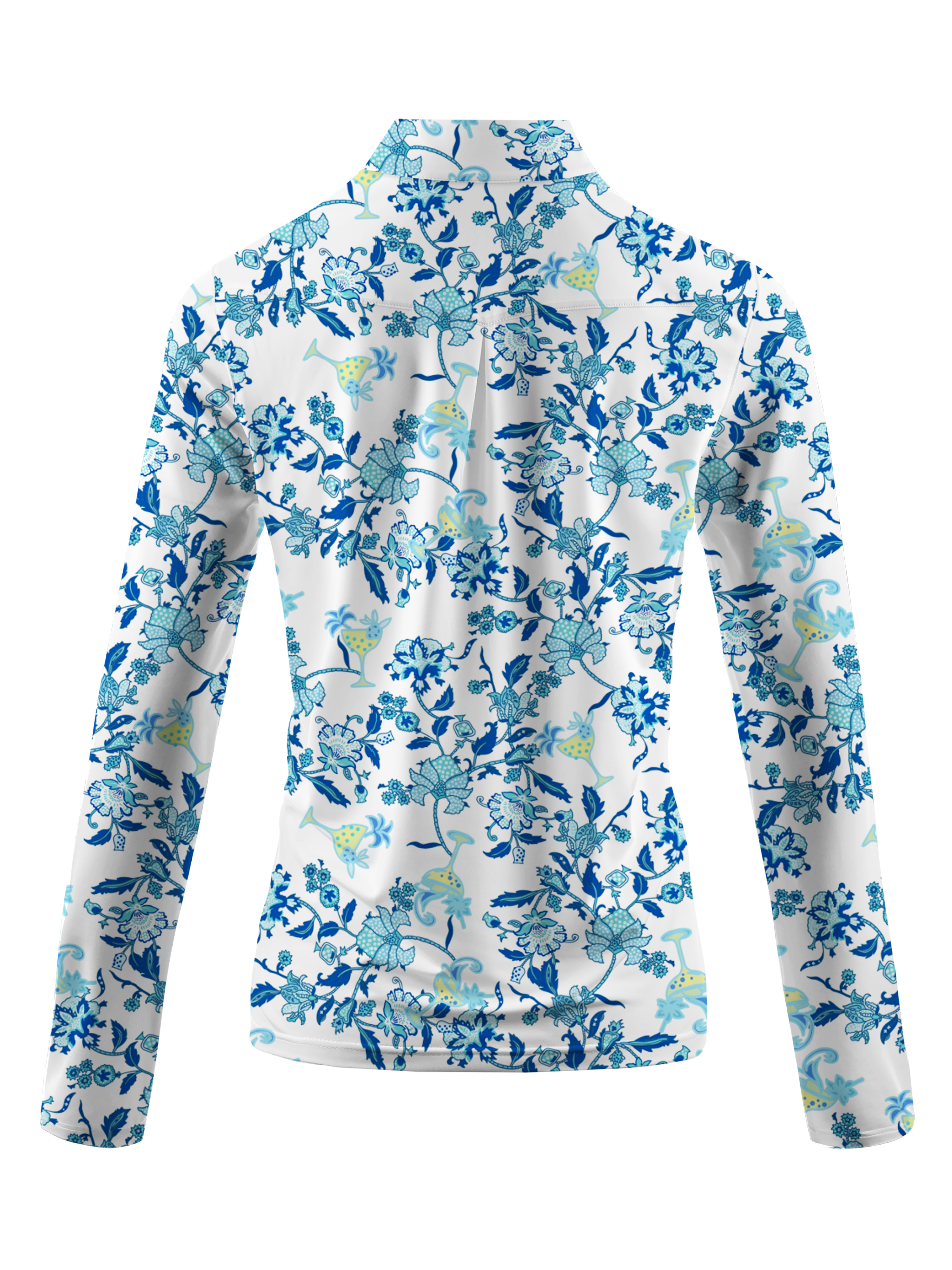 Cherryswing Women's Floral Golf Long Sleeve Polo Shirt