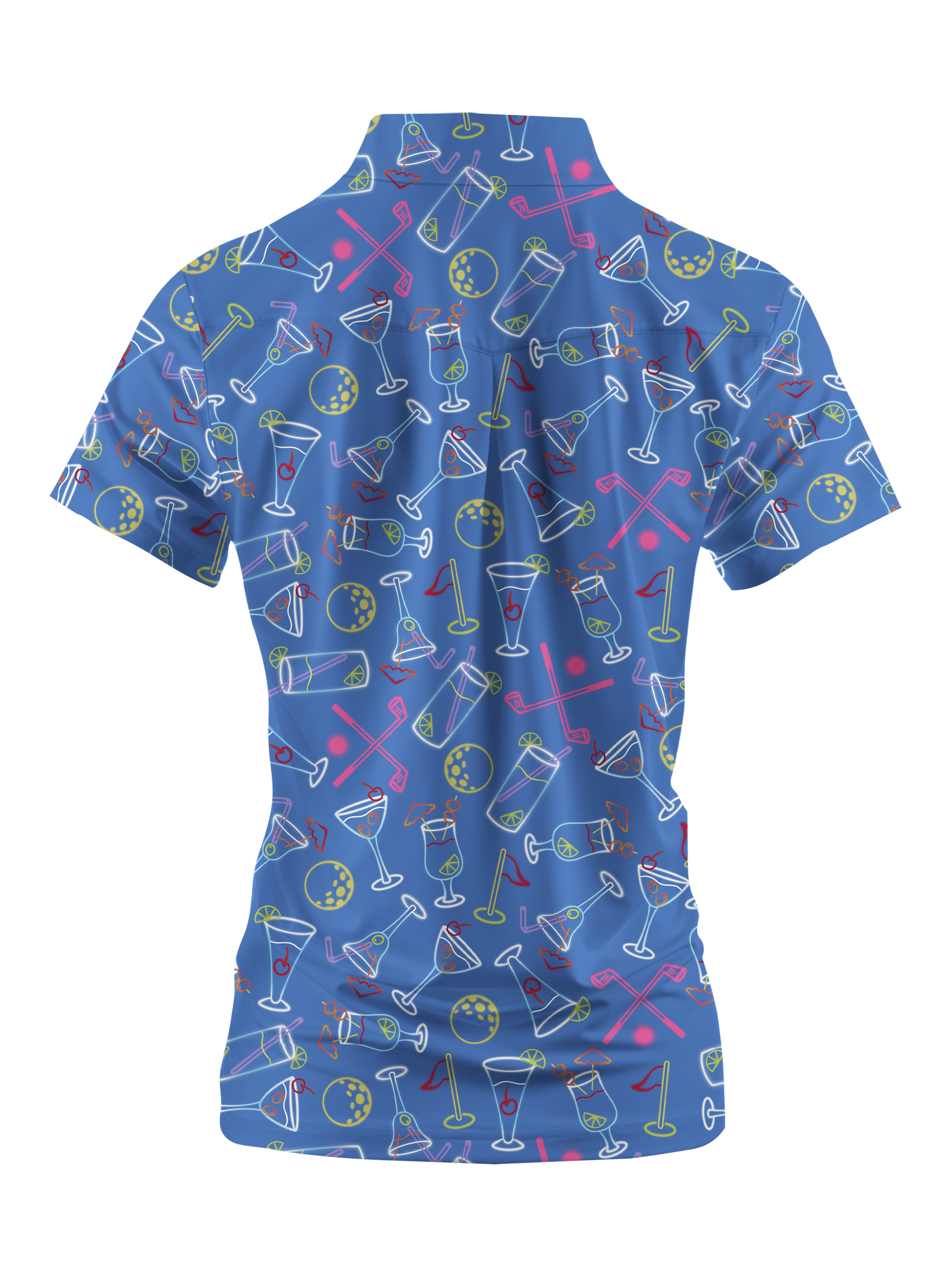 Cherryswing Women's Vibrant Blues Golf Short Sleeve Polo Shirt