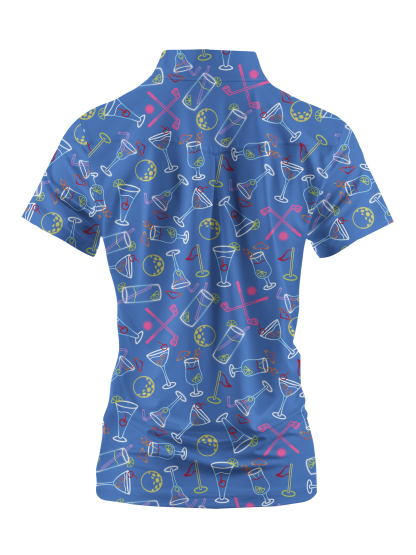Cherryswing Women's Vibrant Blues Golf Short Sleeve Polo Shirt