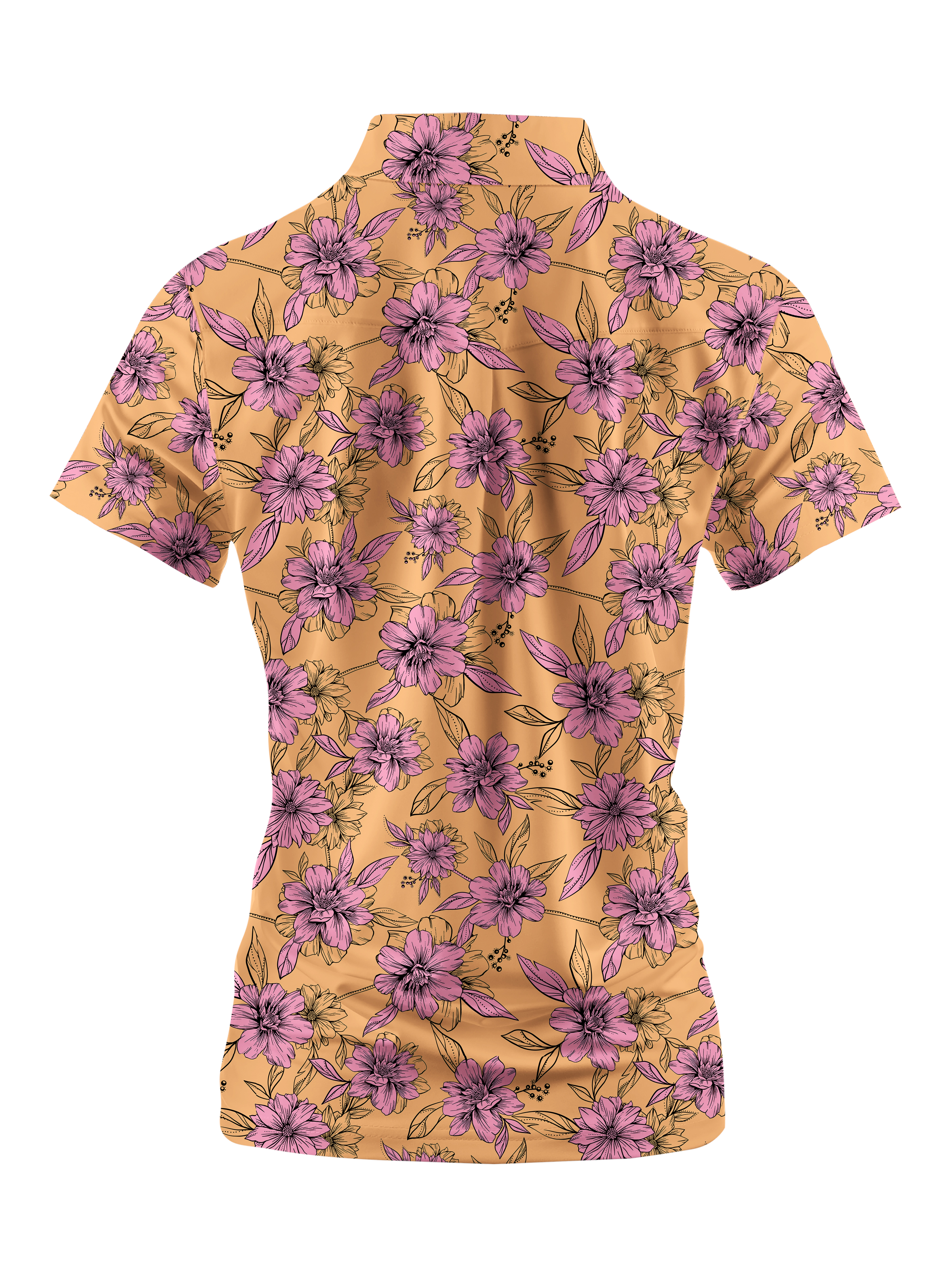 Cherryswing Women's Sun-Kissed Blooms Golf Short Sleeve Polo Shirt