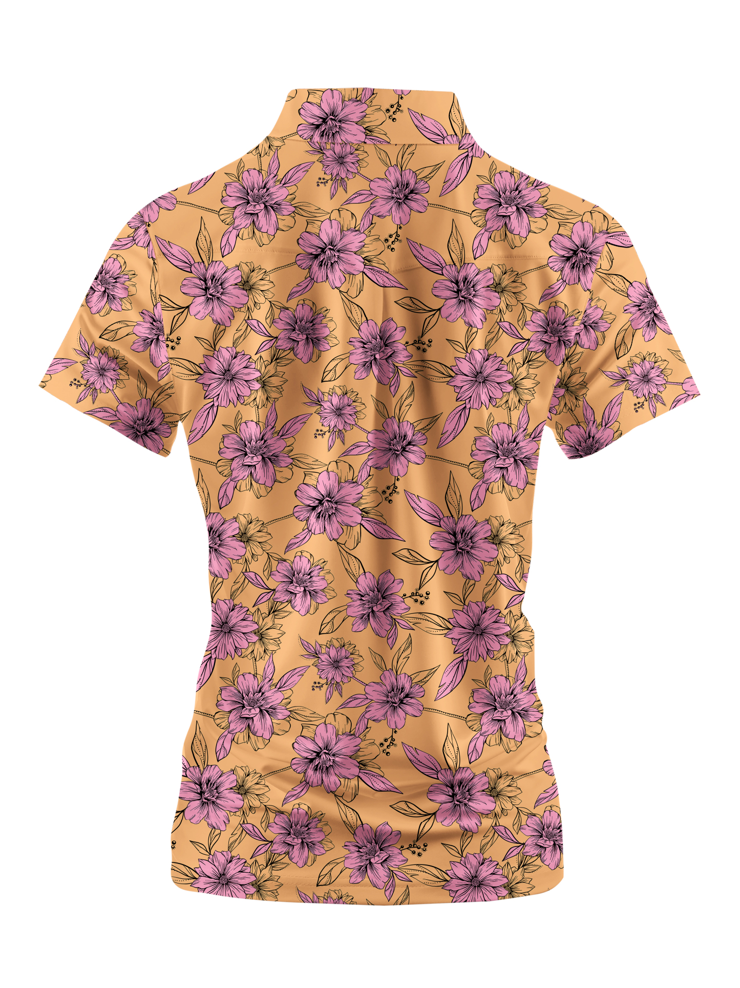 Cherryswing Women's Sun-Kissed Blooms Golf Short Sleeve Polo Shirt