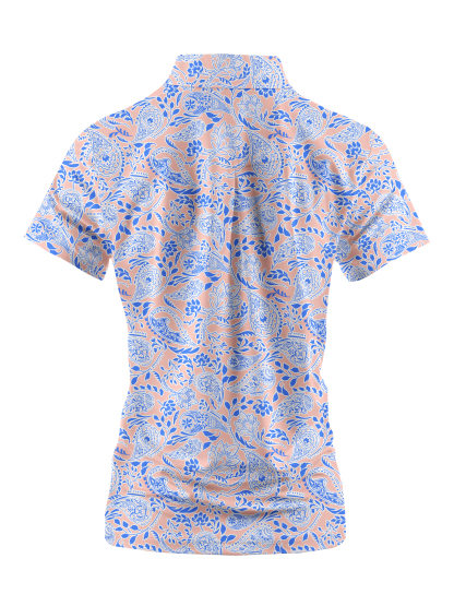 Cherryswing Women's Paisleys Captures Golf Short Sleeve Polo Shirt