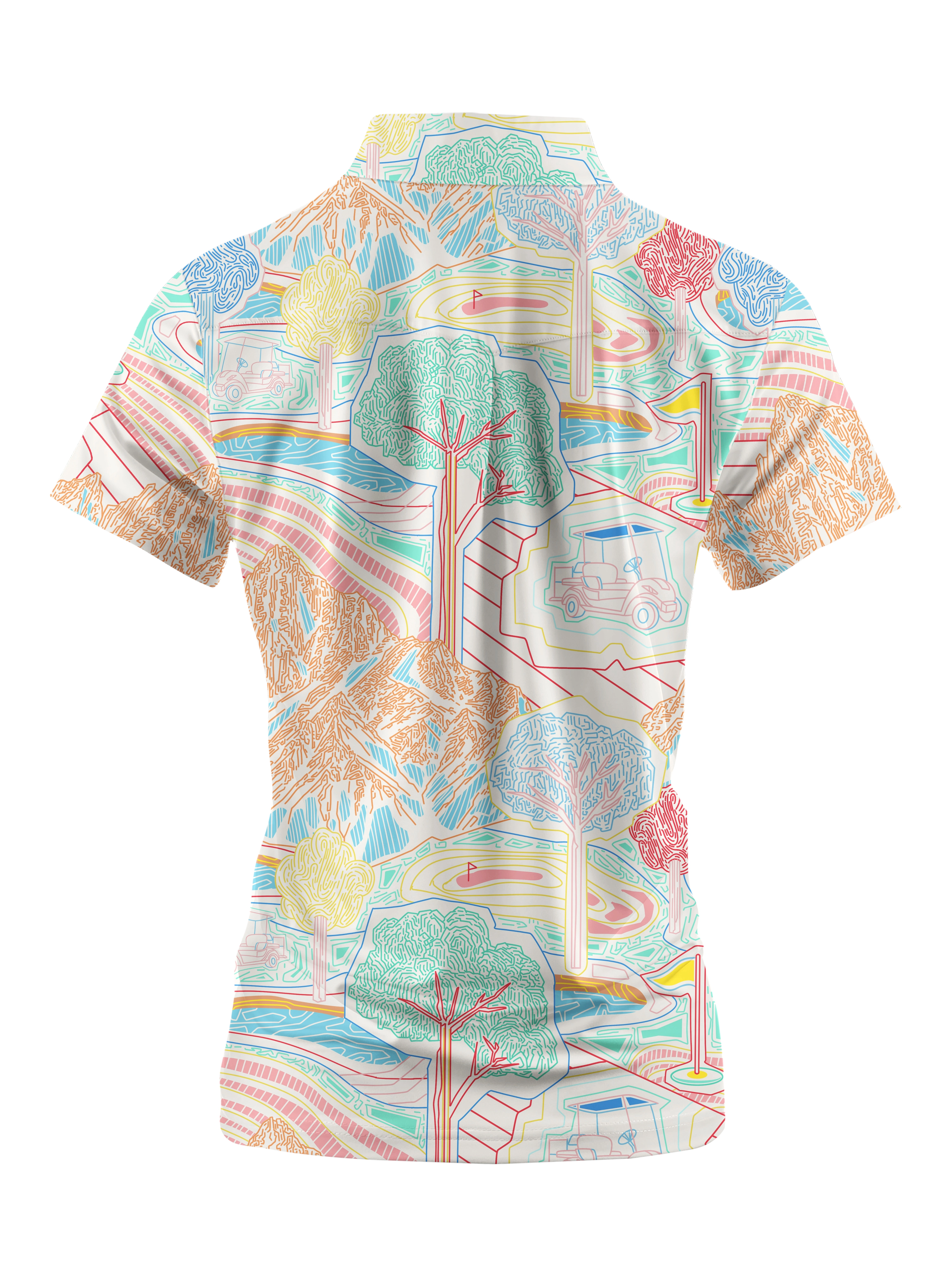 Cherryswing Women's Fantasy Golf Course Golf Short Sleeve Polo Shirt