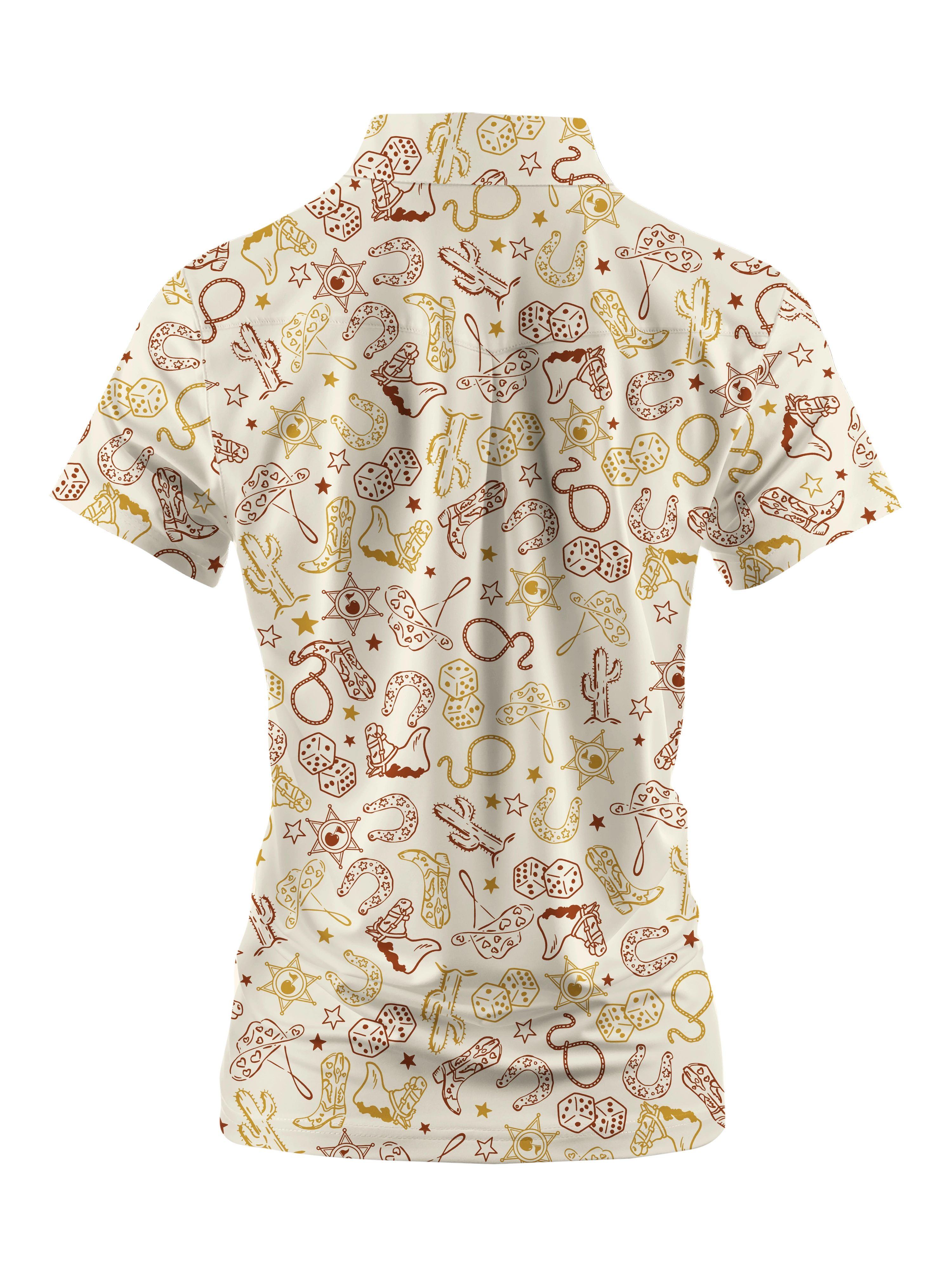 Cherryswing Women's Whimsical World Golf Short Sleeve Polo Shirt