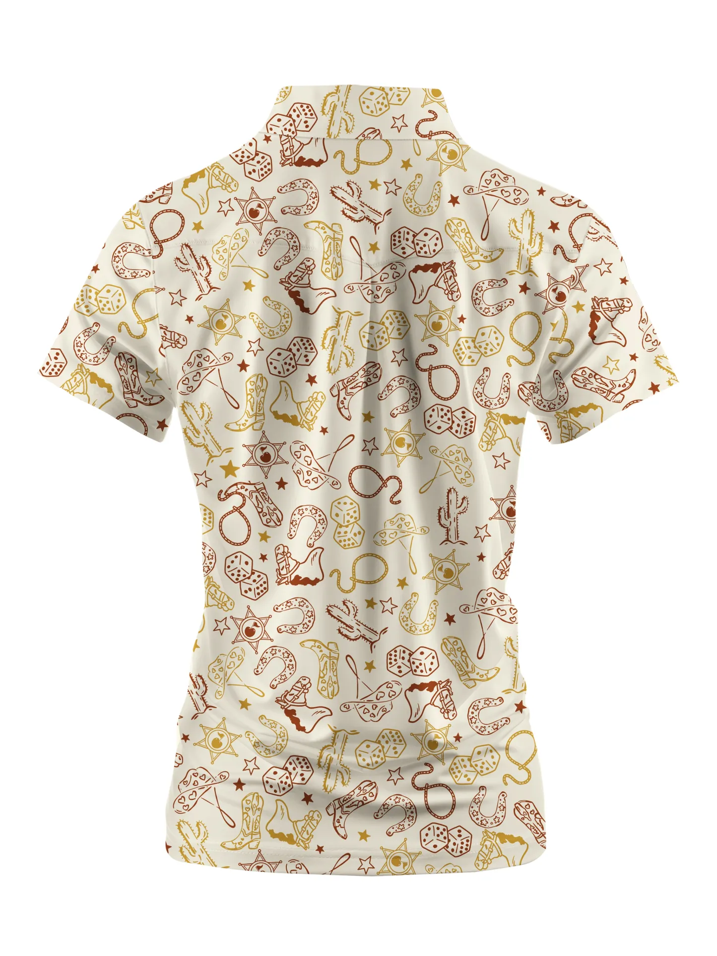 Cherryswing Women's Whimsical World Golf Short Sleeve Polo Shirt