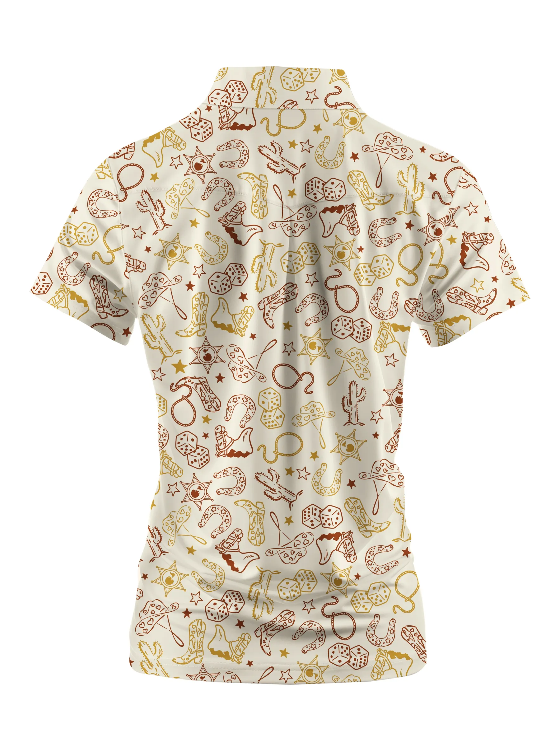 Cherryswing Women's Whimsical World Golf Short Sleeve Polo Shirt