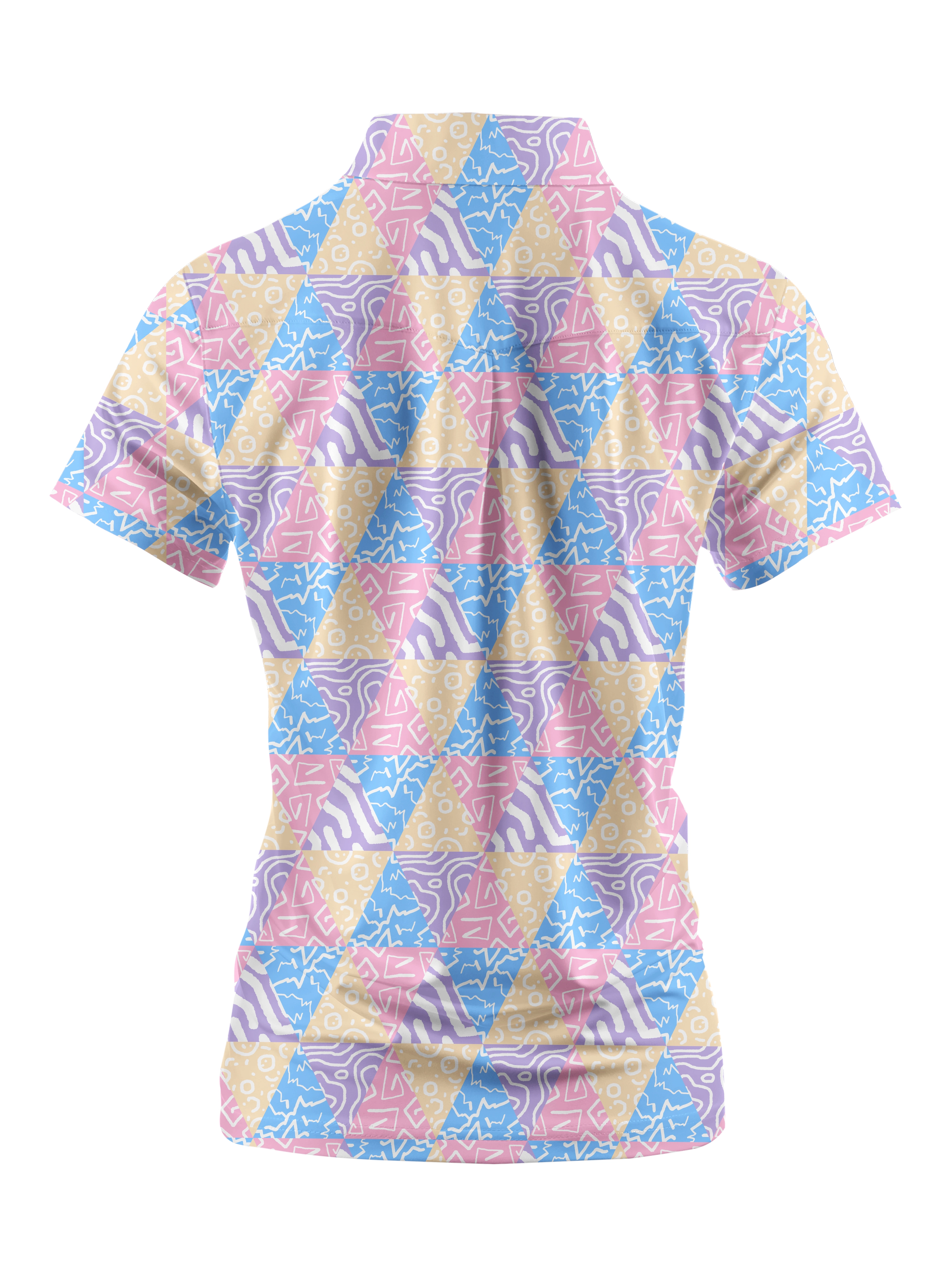 Cherryswing Women's Vibrant Patchwork  Golf Short Sleeve Polo Shirt