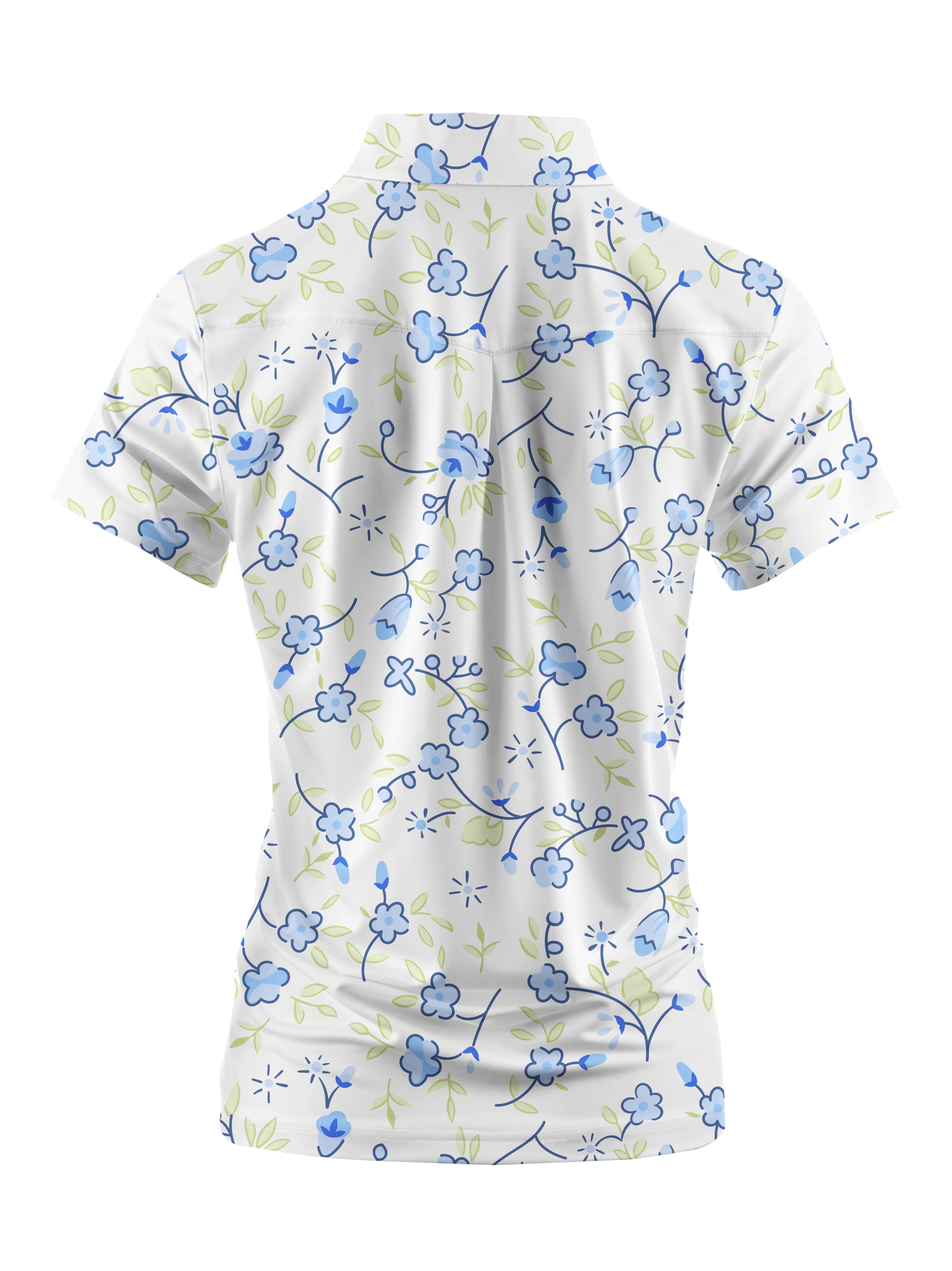 Cherryswing Women's Blossoms in Spring Golf Short Sleeve Polo Shirt