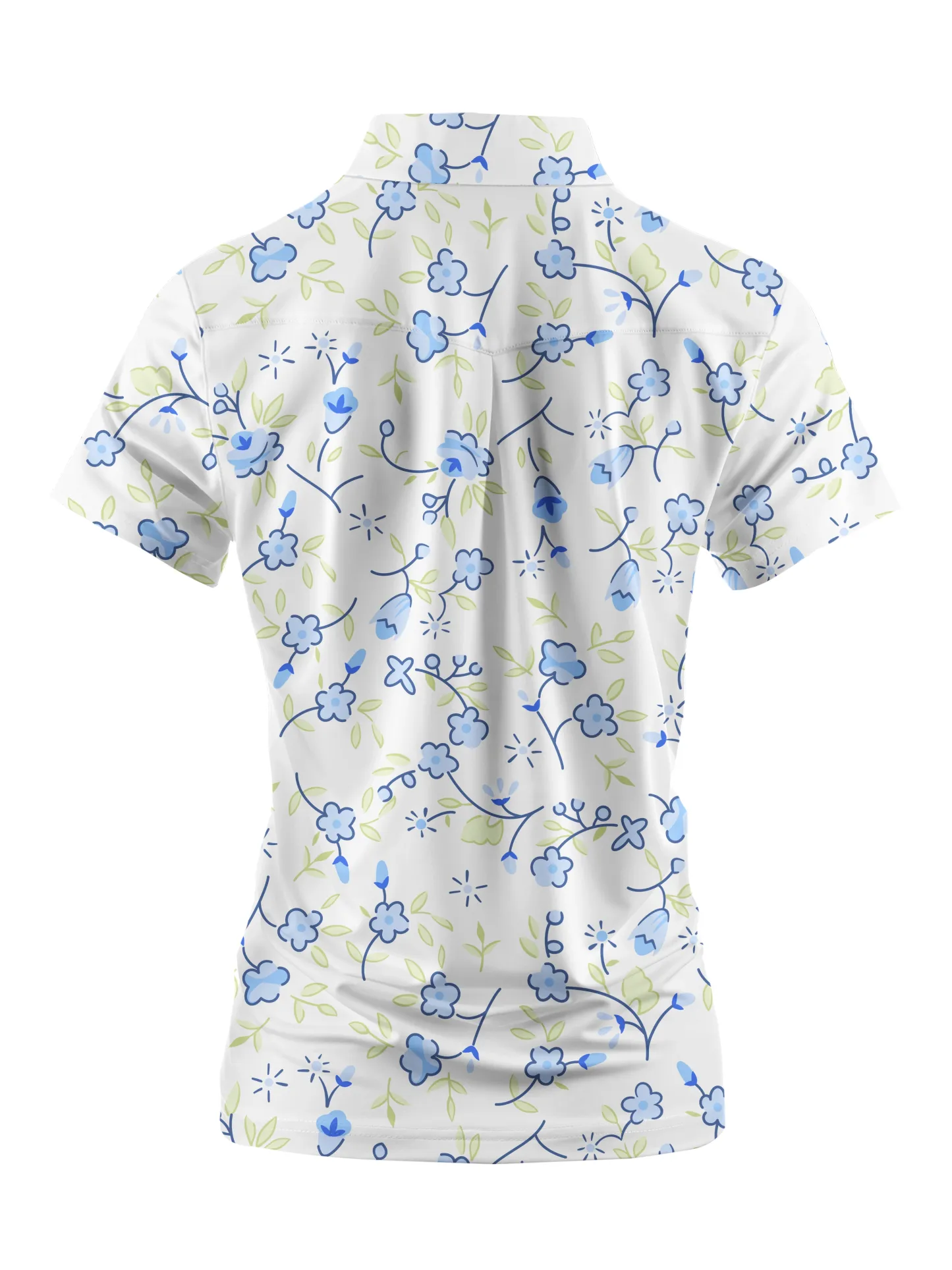 Cherryswing Women's Blossoms in Spring Golf Short Sleeve Polo Shirt