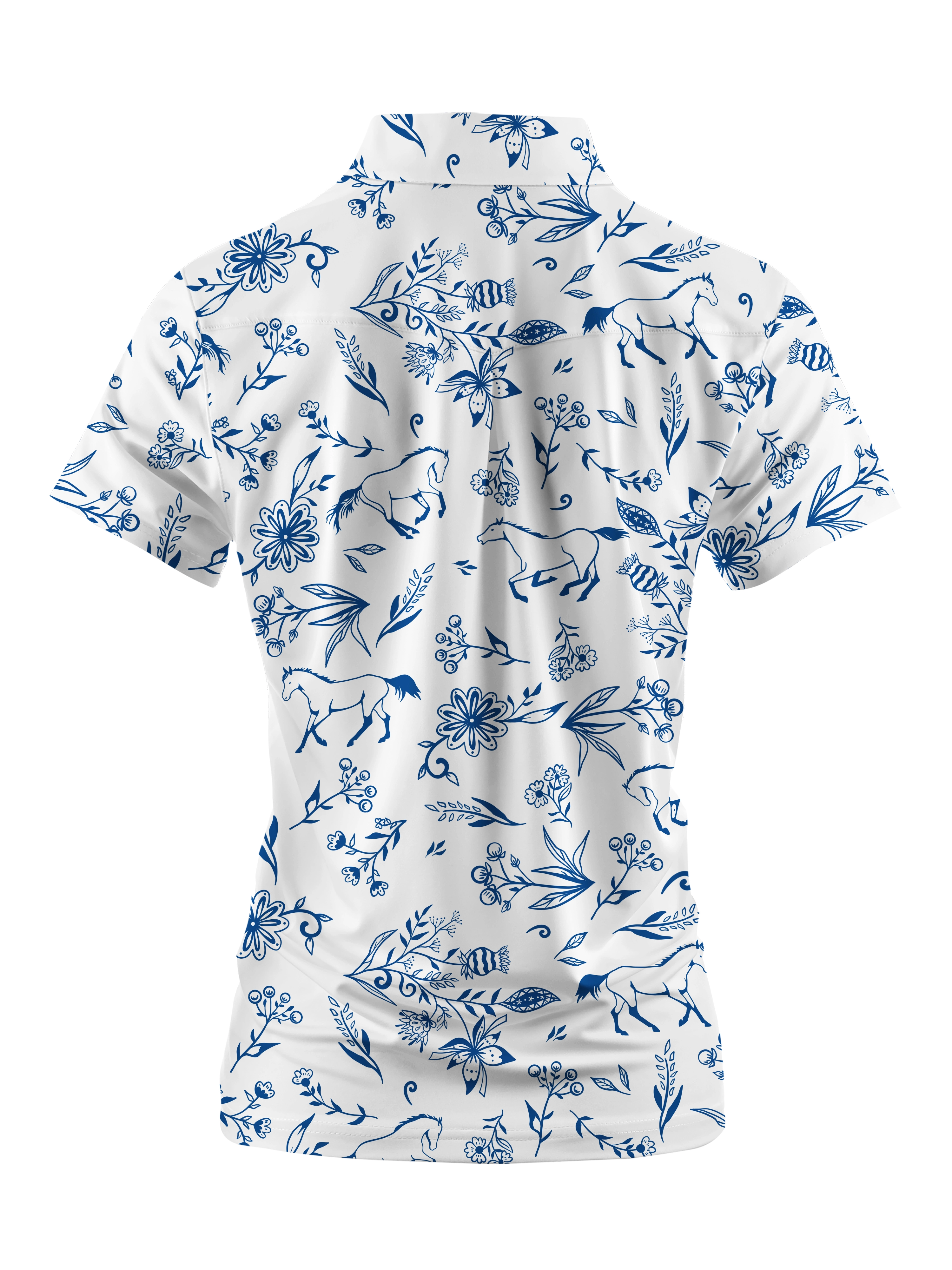 Cherryswing Women's Freeform Lines Golf Short Sleeve Polo Shirt