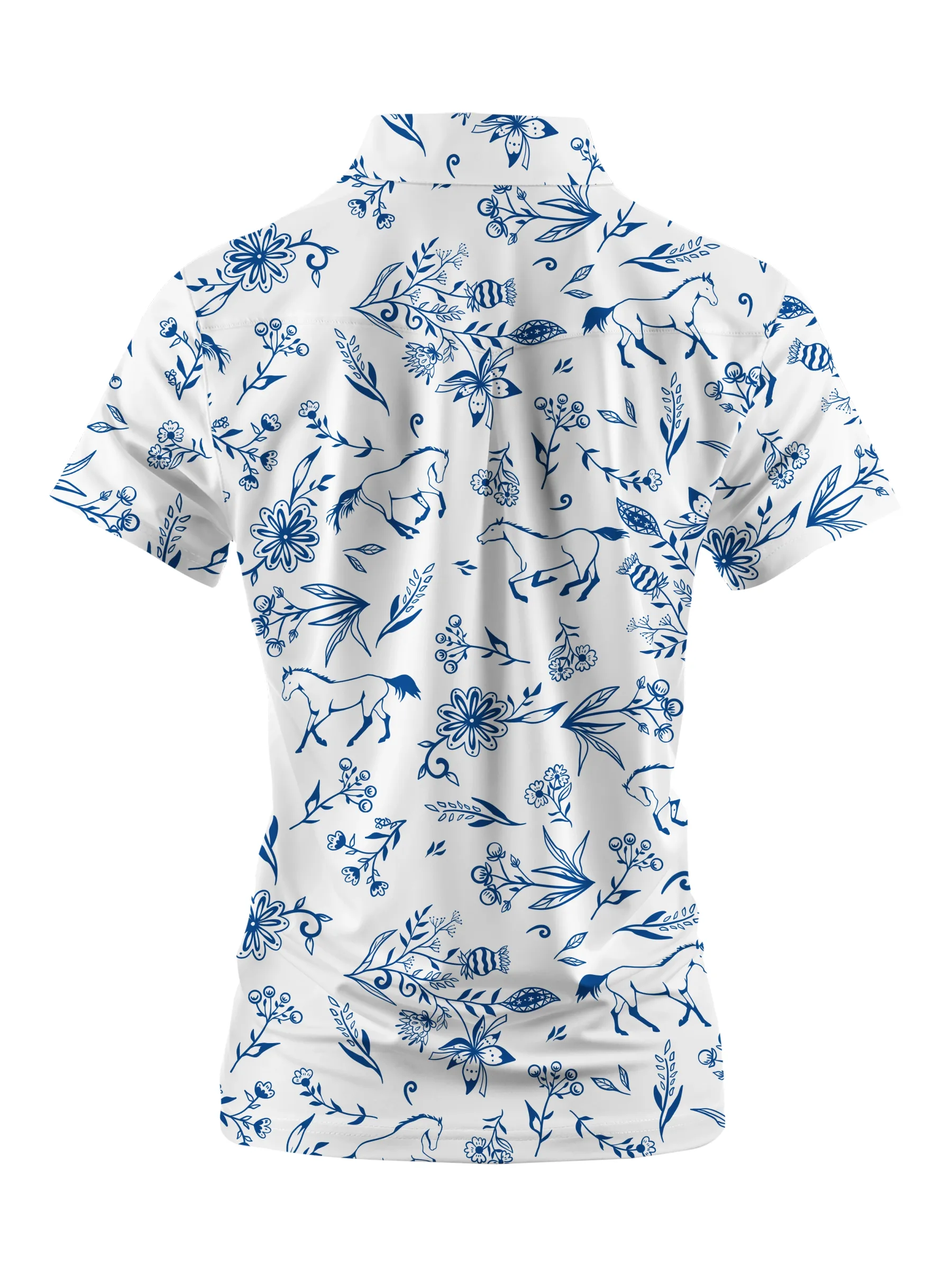 Cherryswing Women's Freeform Lines Golf Short Sleeve Polo Shirt