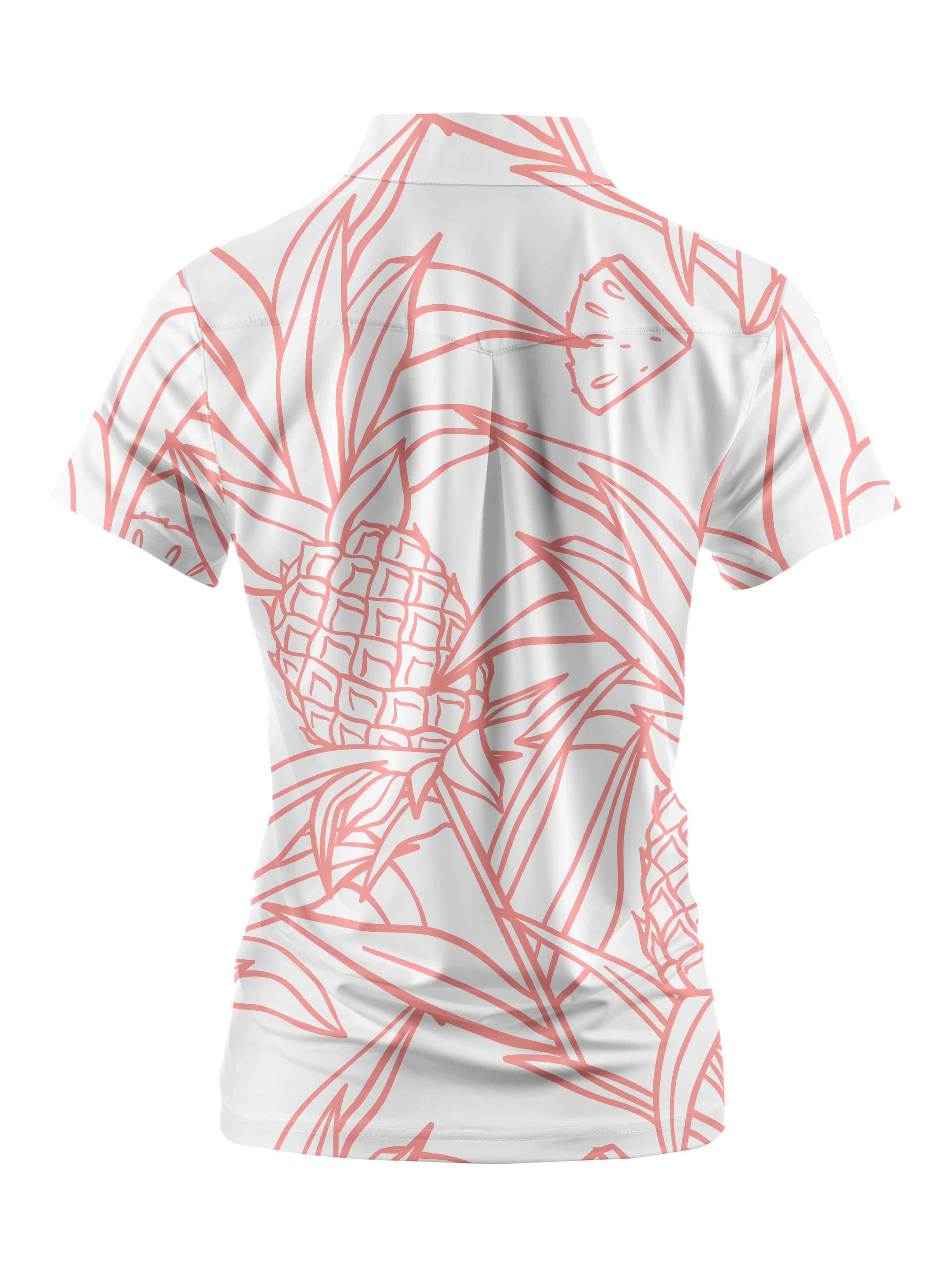 Cherryswing Women's Pineapples Golf Short Sleeve Polo Shirt