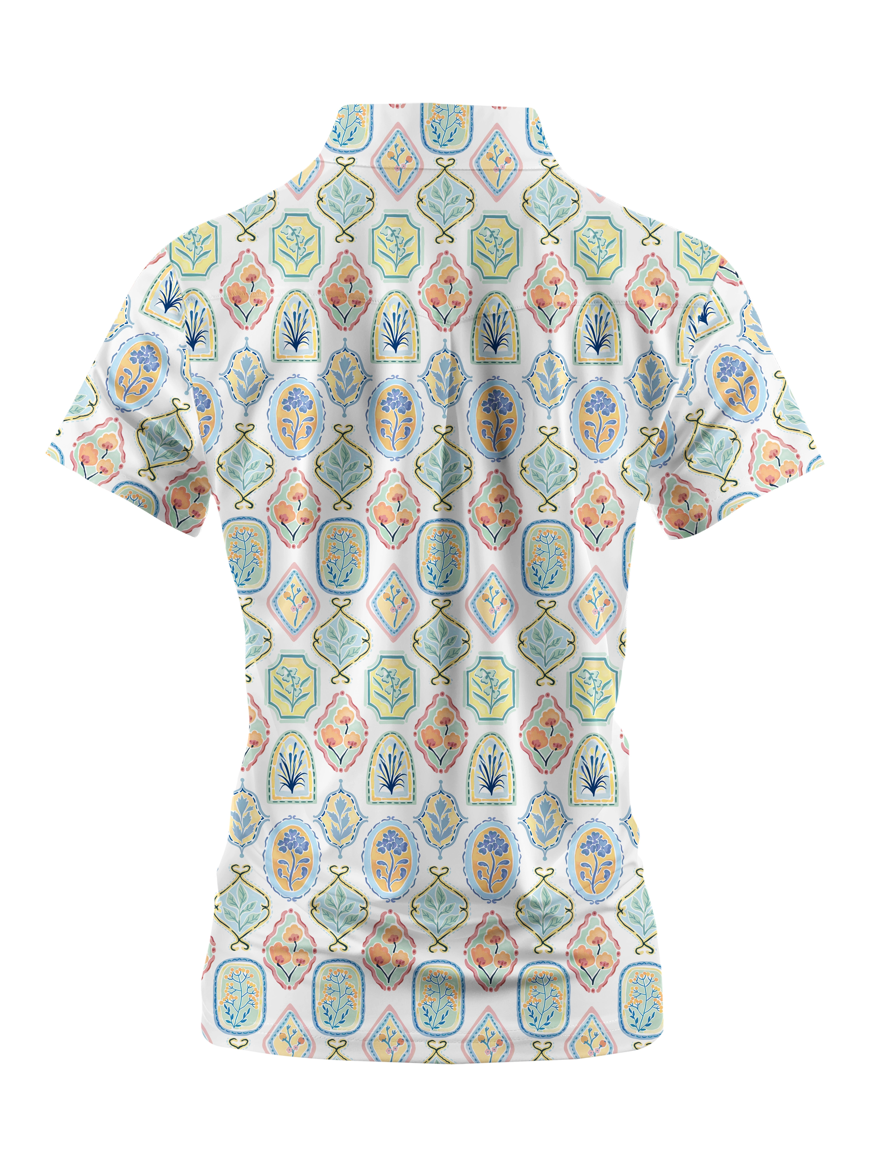 Cherryswing Women's Garden's Diverse Beauty Golf Short Sleeve Polo Shirt