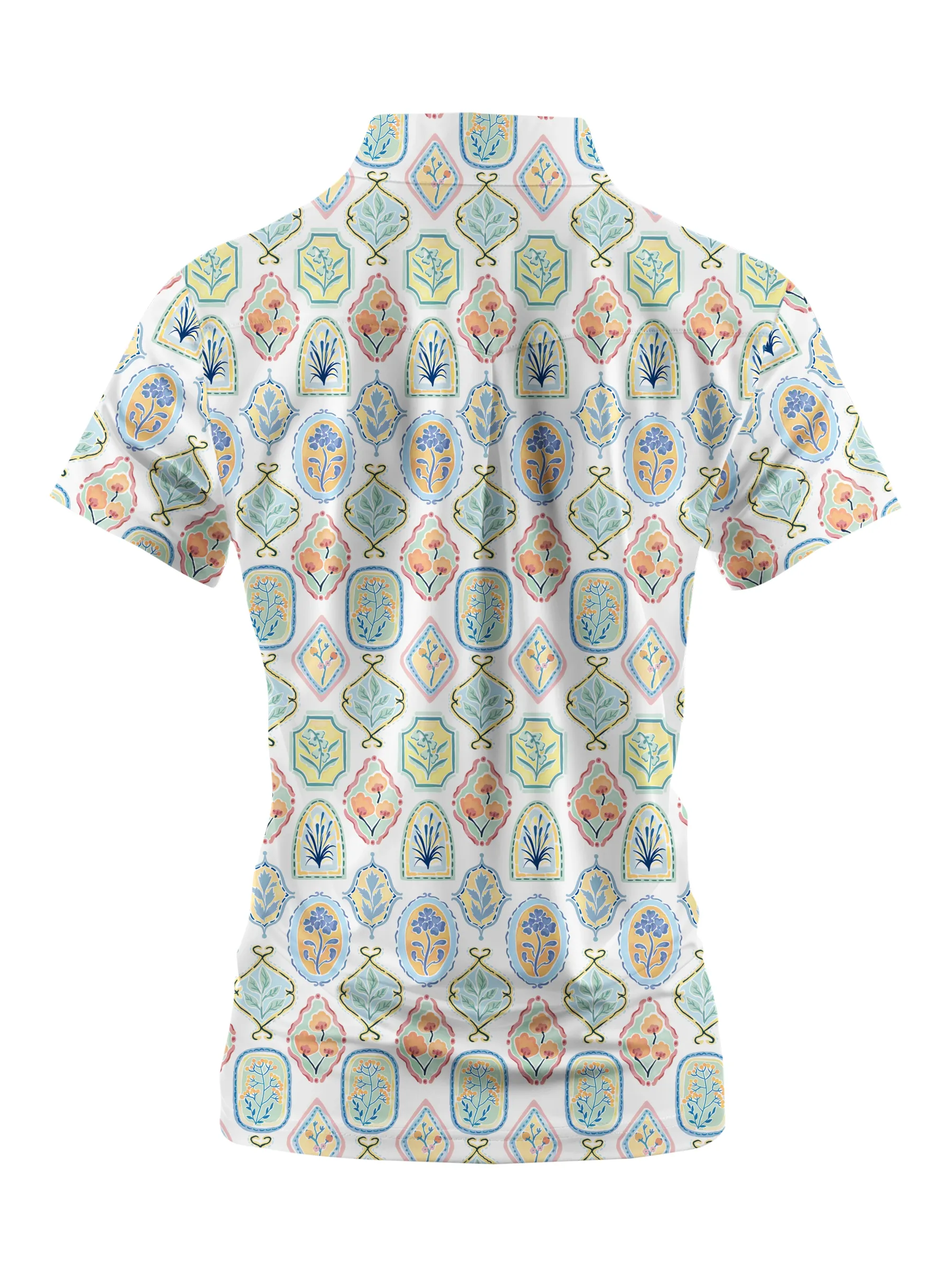 Cherryswing Women's Garden's Diverse Beauty Golf Short Sleeve Polo Shirt
