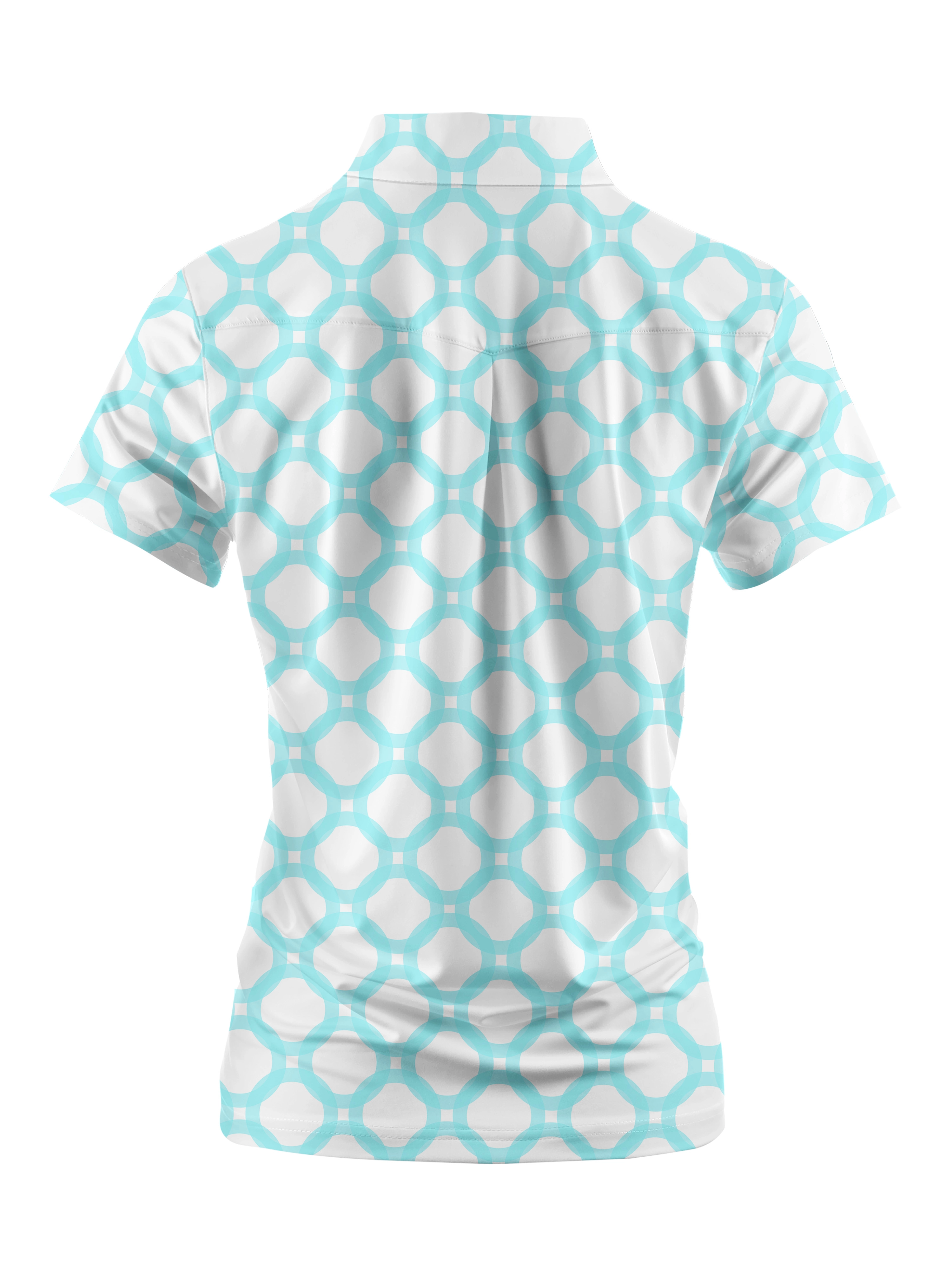 Cherryswing Women's Interlocking Geometric Golf Short Sleeve Polo Shirt