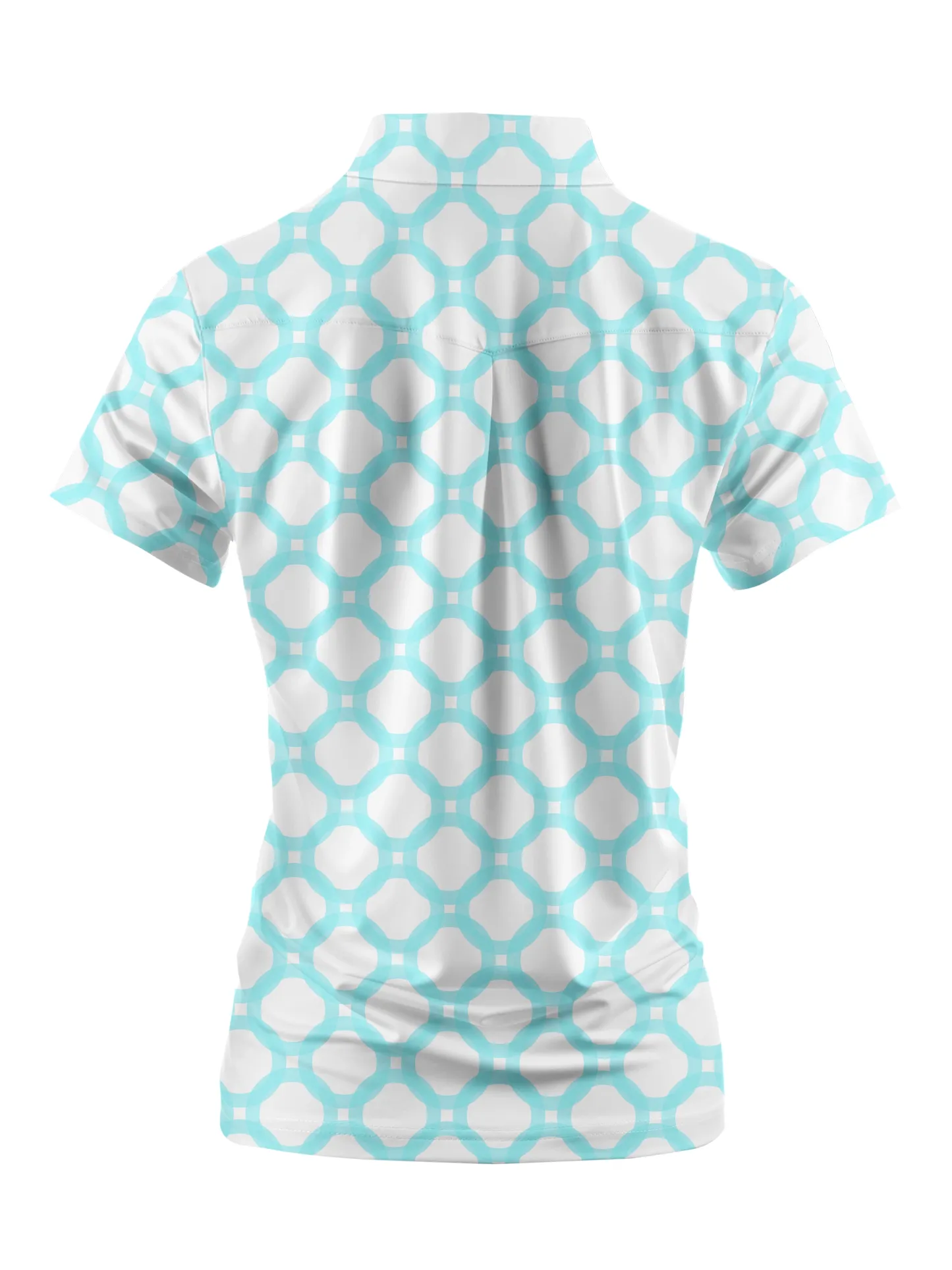 Cherryswing Women's Interlocking Geometric Golf Short Sleeve Polo Shirt