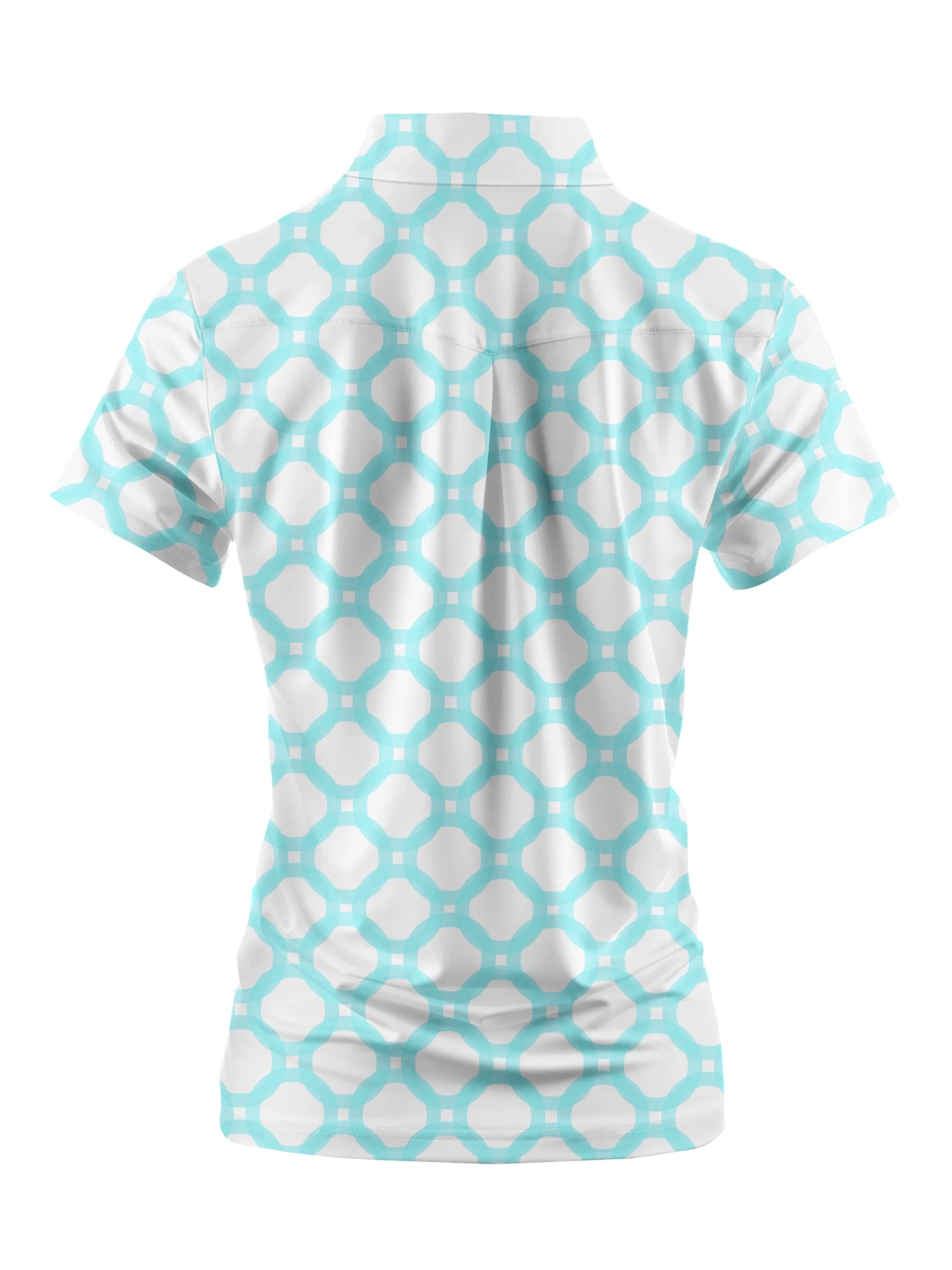 Cherryswing Women's Interlocking Geometric Golf Short Sleeve Polo Shirt