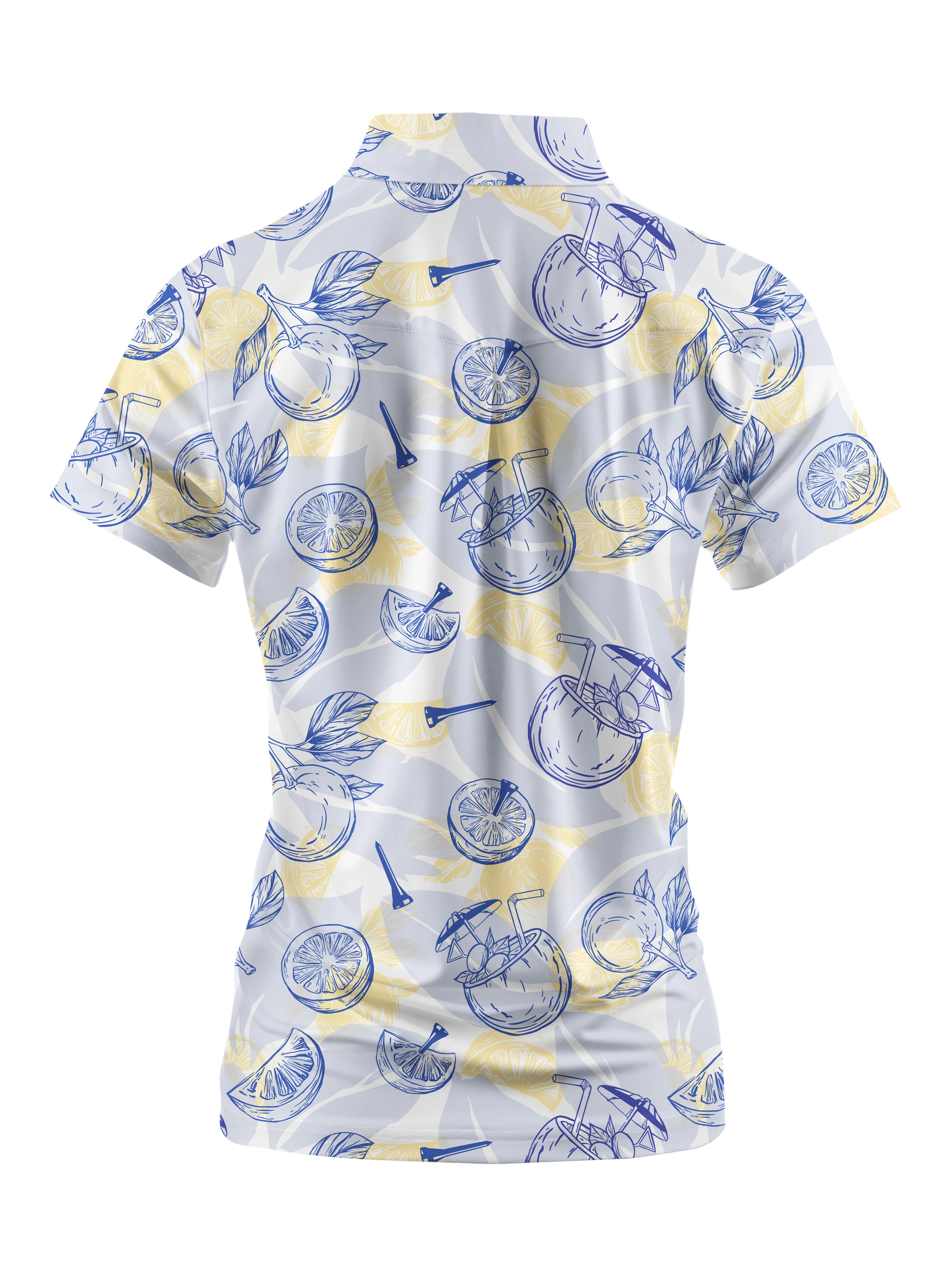 Cherryswing Women's Citrus Cocktails Golf Short Sleeve Polo Shirt