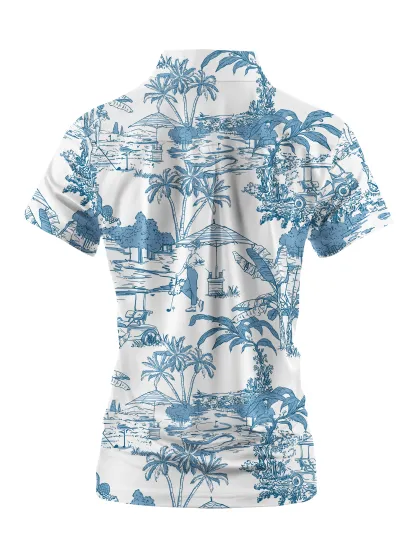 Cherryswing Women's Holiday Getaway Golf Short Sleeve Polo Shirt