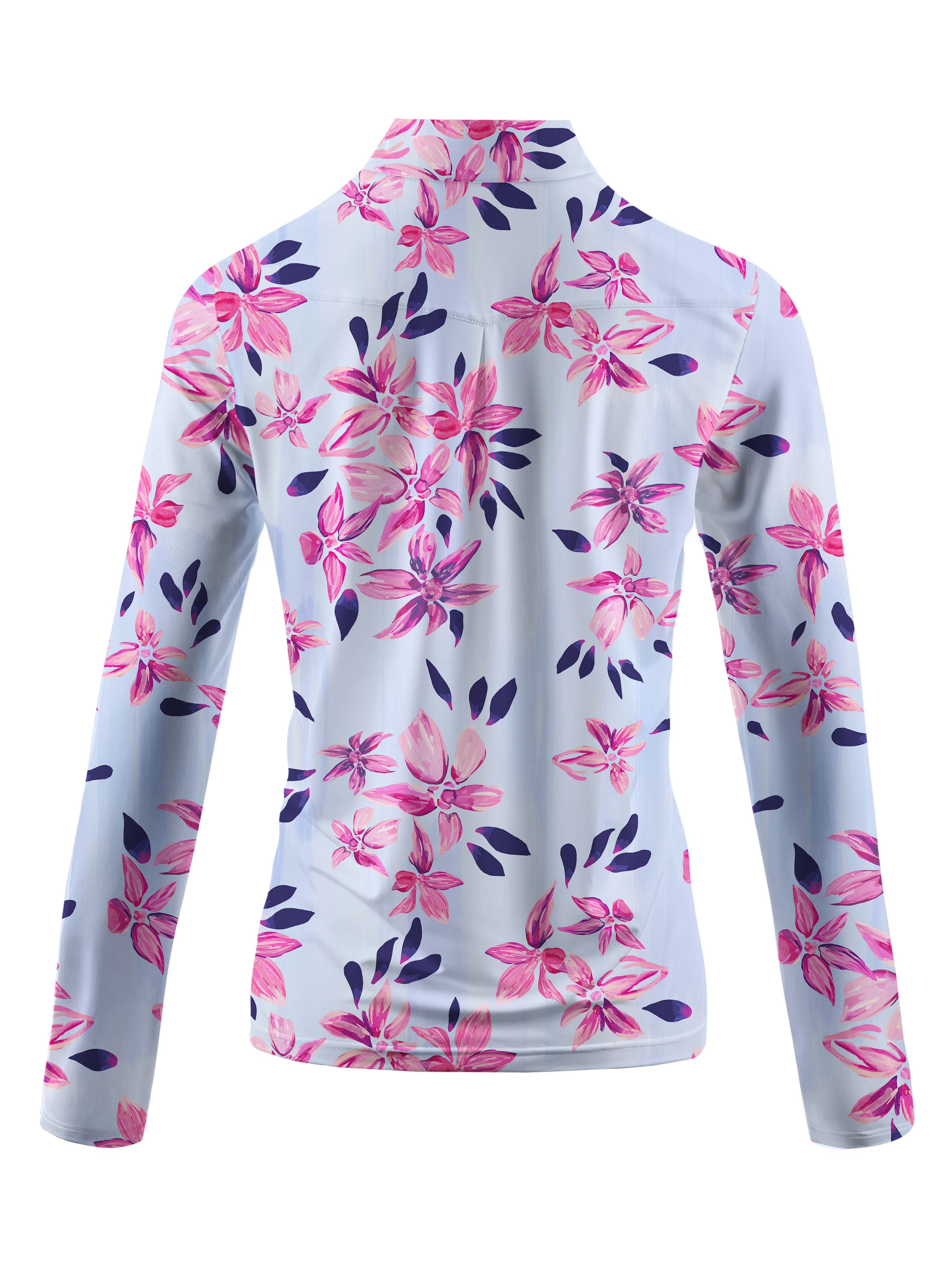 Cherryswing Women's Springtime Garden Golf Long Sleeve Polo Shirt