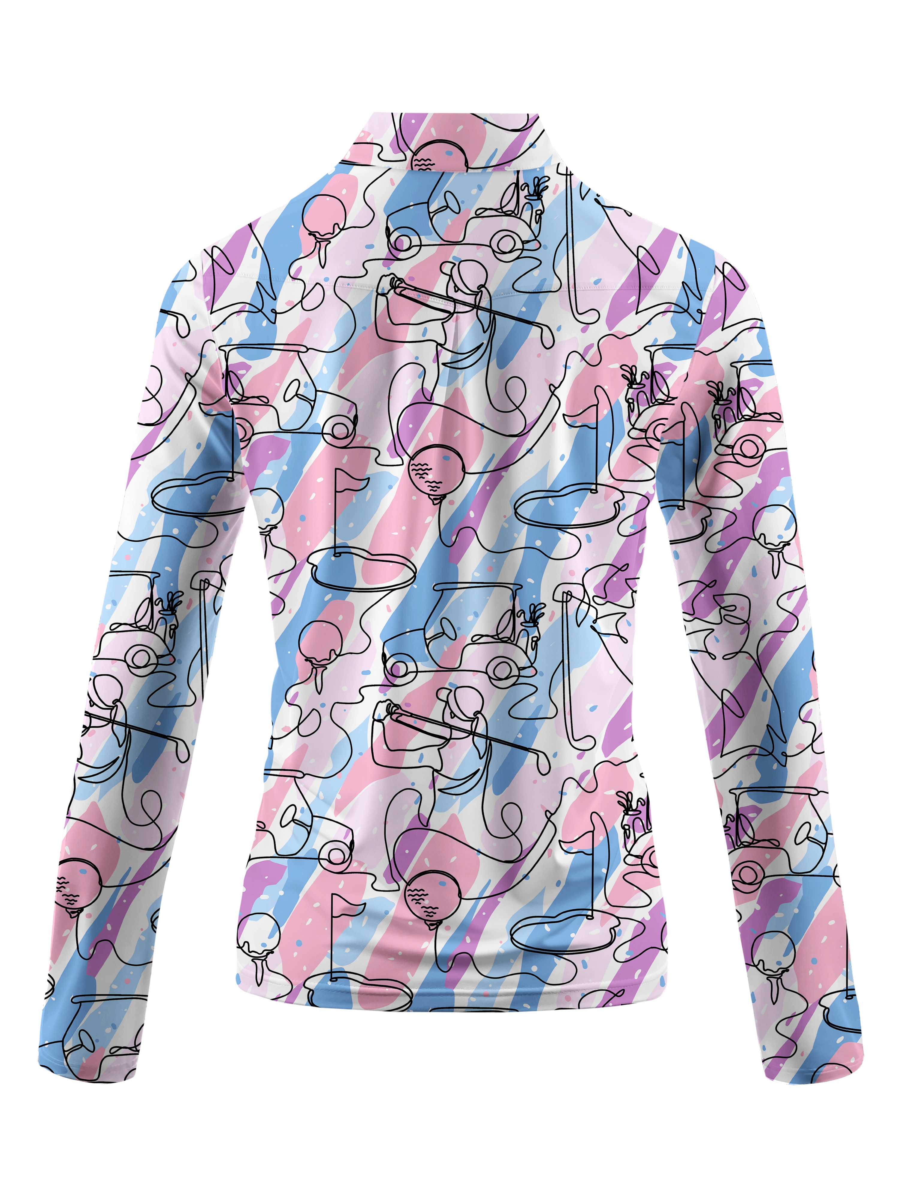 Cherryswing Women's Party in Course Golf Long Sleeve Polo Shirt