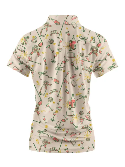 Cherryswing Women's Summer Picnic Golf Short Sleeve Polo Shirt