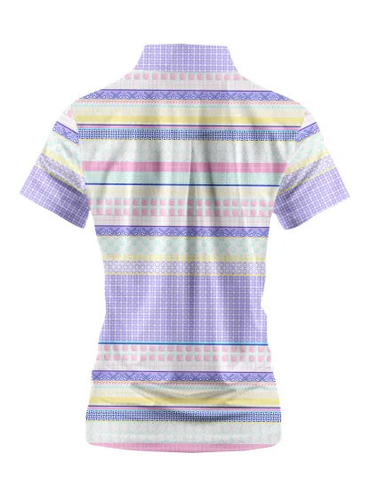 Cherryswing Women's English Countryside Golf Short Sleeve Polo Shirt