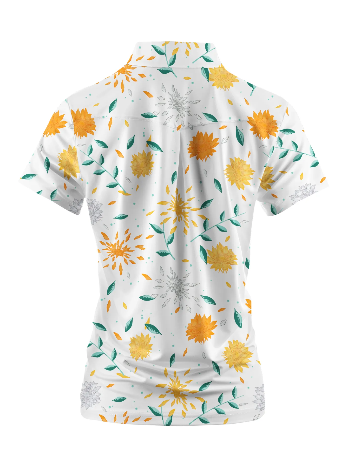 Cherryswing Women's Sunflower  Golf Short Sleeve Polo Shirt