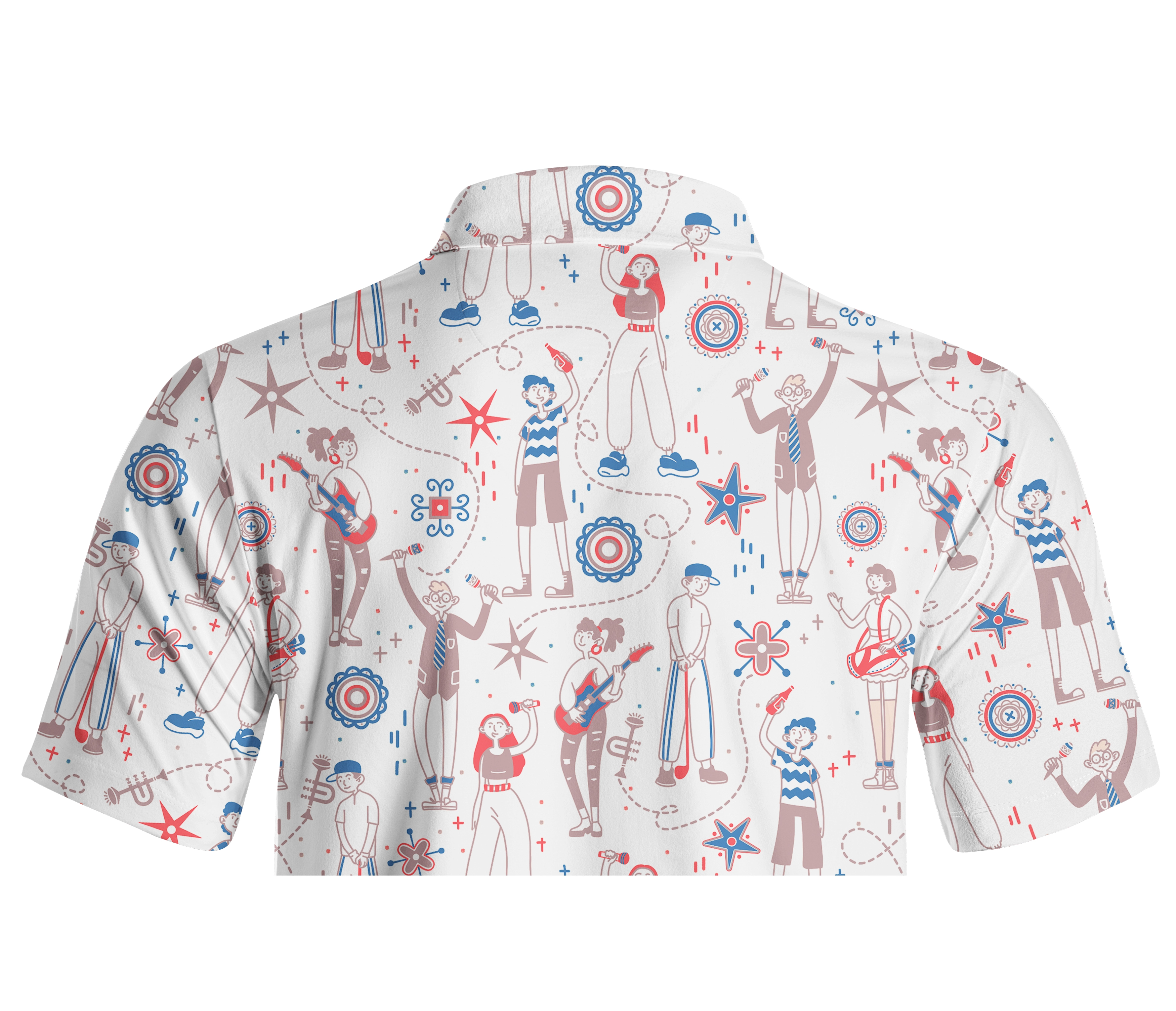 Cherryswing Doodle PatternMen's Polo Shirt