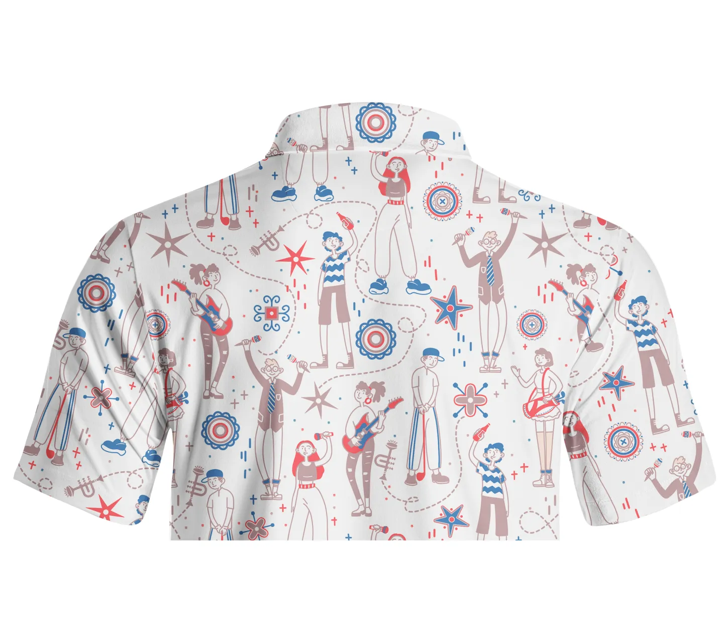 Cherryswing Doodle PatternMen's Polo Shirt