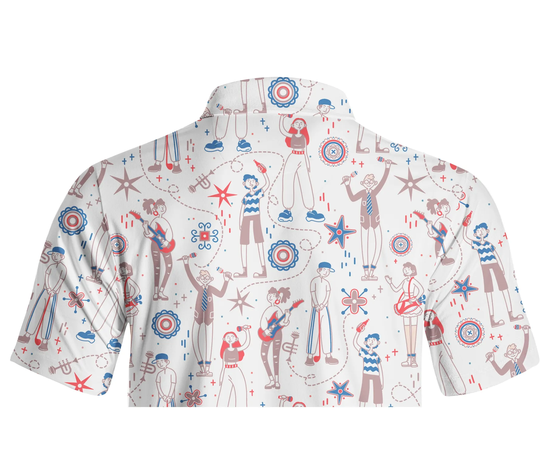 Cherryswing Doodle PatternMen's Polo Shirt