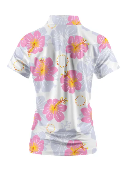 Cherryswing Women's Vibrant Spring Day Short Sleeve Polo Shirt